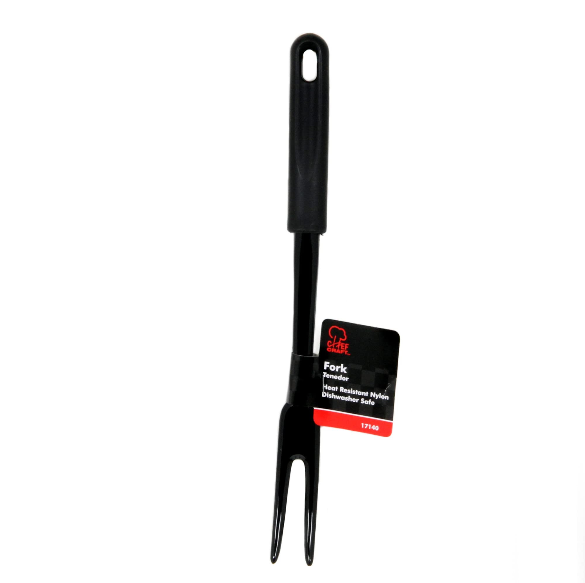 Chef Craft Basic Nylon Meat Cooking Fork, 12 Inch, Black