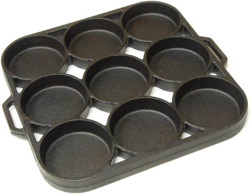 King Kooker Model Ci9Bpsa Cast Iron Seasoned Biscuit Pan - 9 Impressions