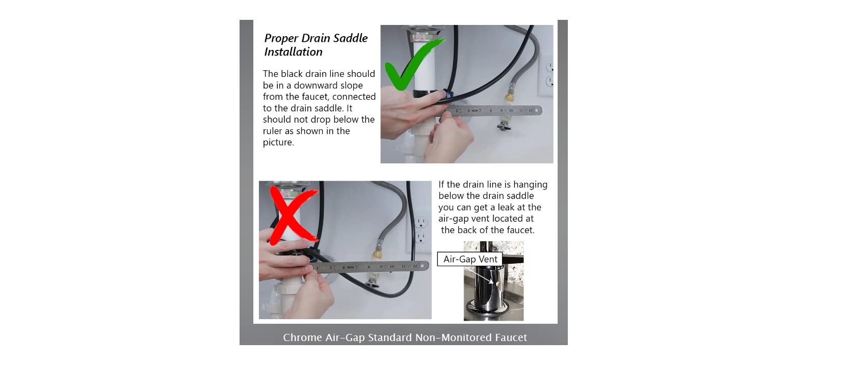 Watts Premier Wp116001 Air-Gap Non-Monitored Faucet For Water Filtration Systems, Chrome