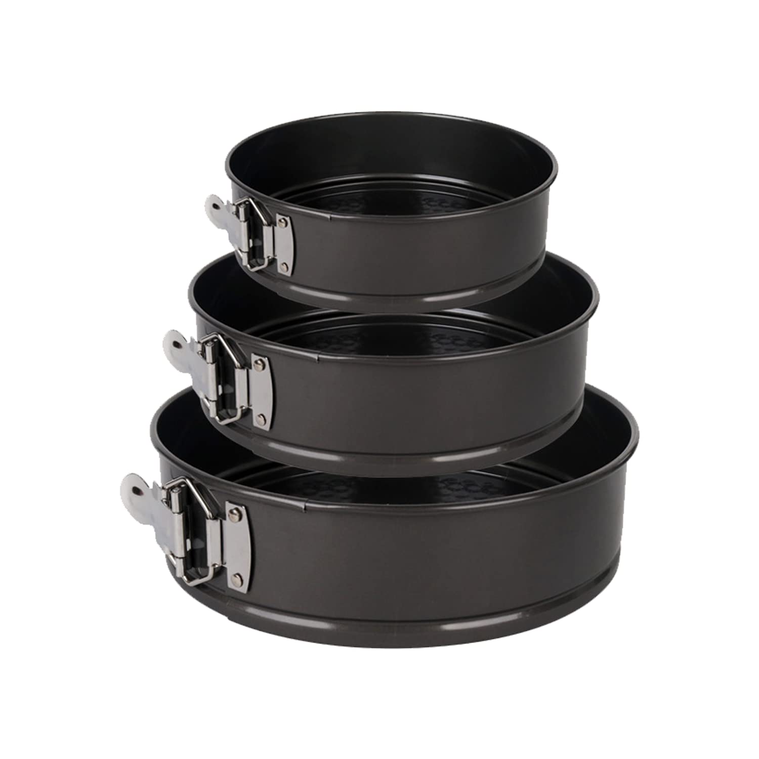 Springform Cake Pan Set,Nonstick Leakproof 3 Pcs Cake Pan Bakeware For Cheesecake, Tier Wedding Cakes, And More - Removable Bott