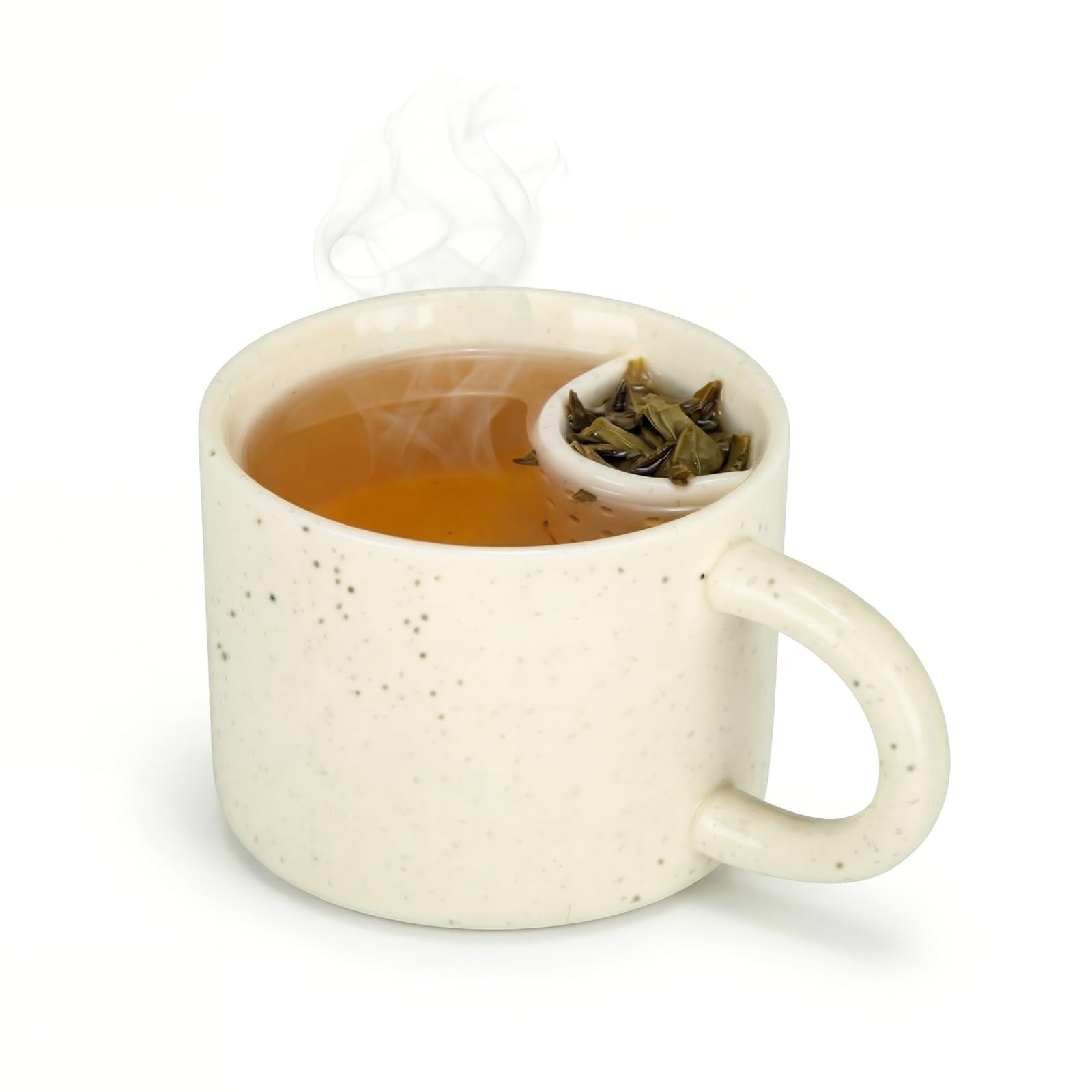 Yiyiring Tilt Tea Cup with Infuser 8 oz, Loose Leaf