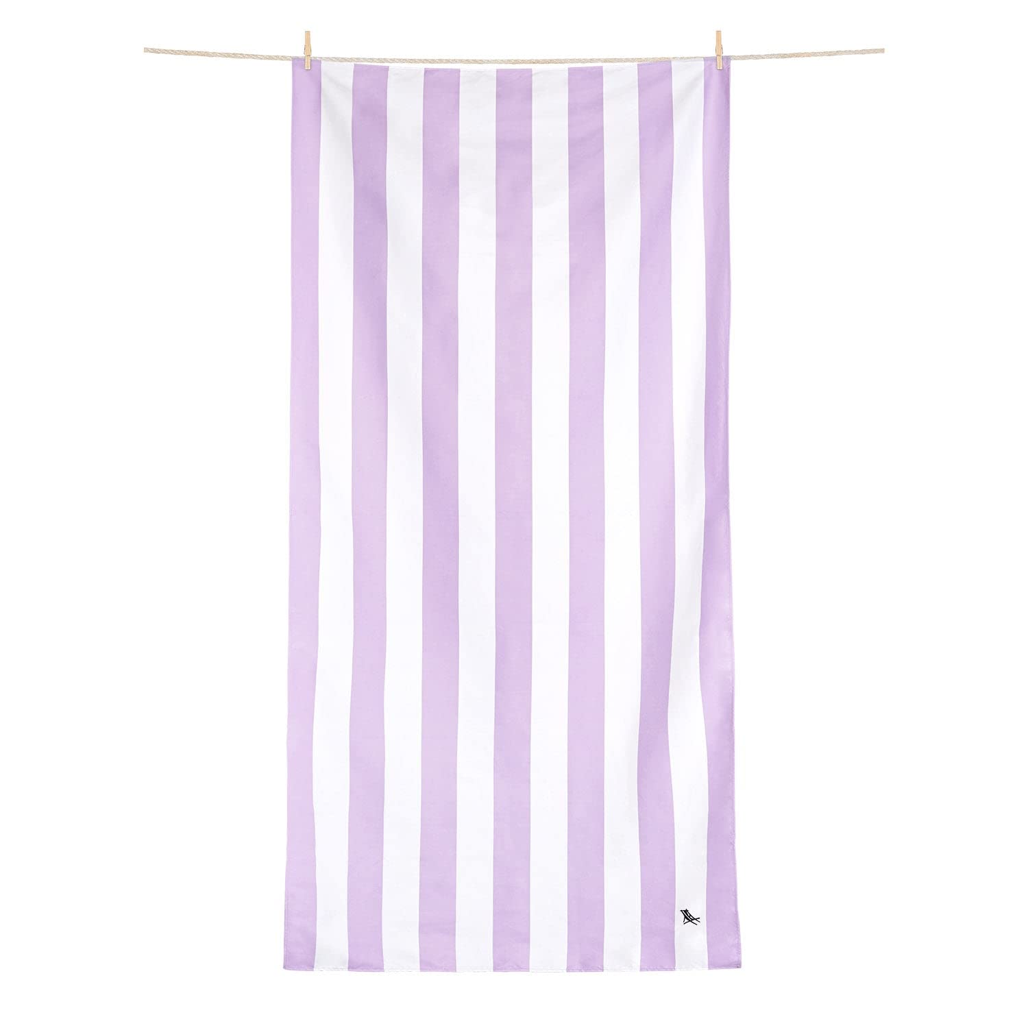 Dock & Bay Beach Towel - Quick Dry  Sand Free - compact  Lightweight - 100% Recycled - Includes Bag - cabana Light - Lombok Lilac - Large (160x90cm  63x35)