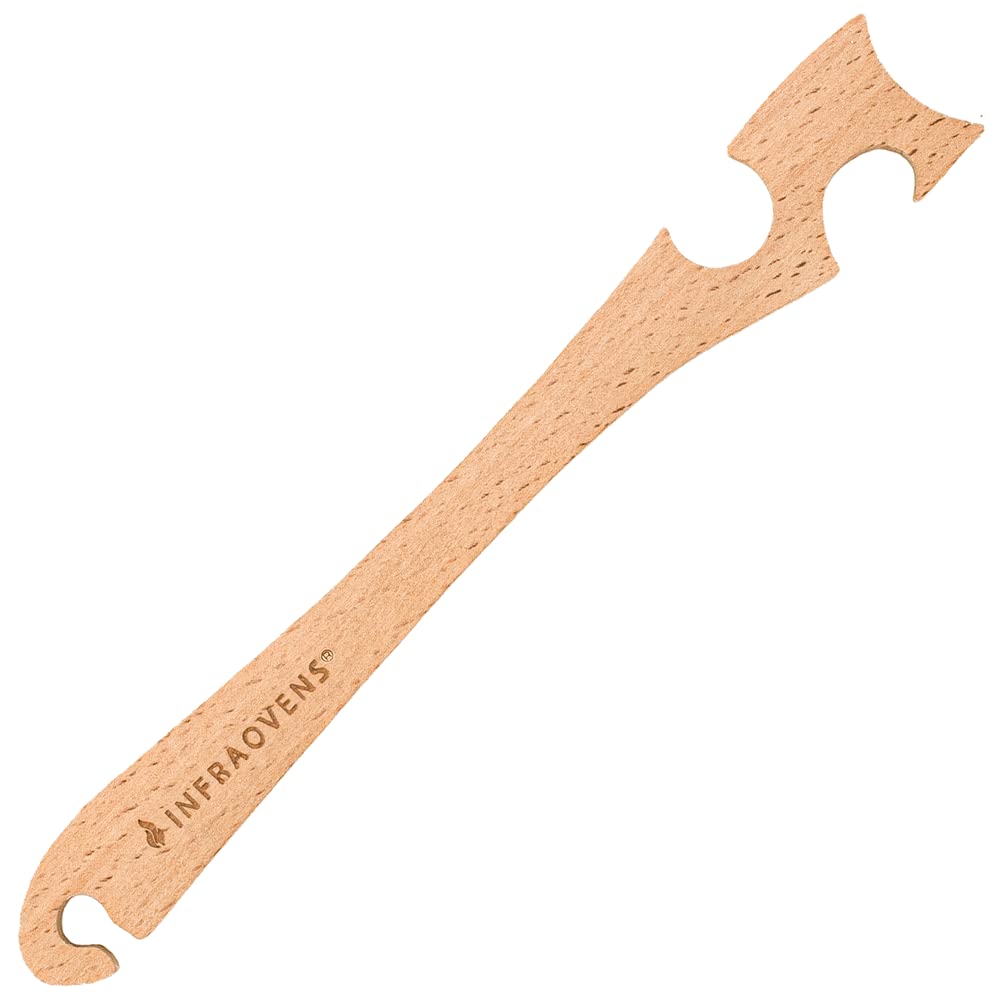 Wooden Oven Rack Puller Stick, Push Pull Tool with Longer Handle Ideal for Kitchen Oven, Convection and Toaster Ovens, Air Fryer