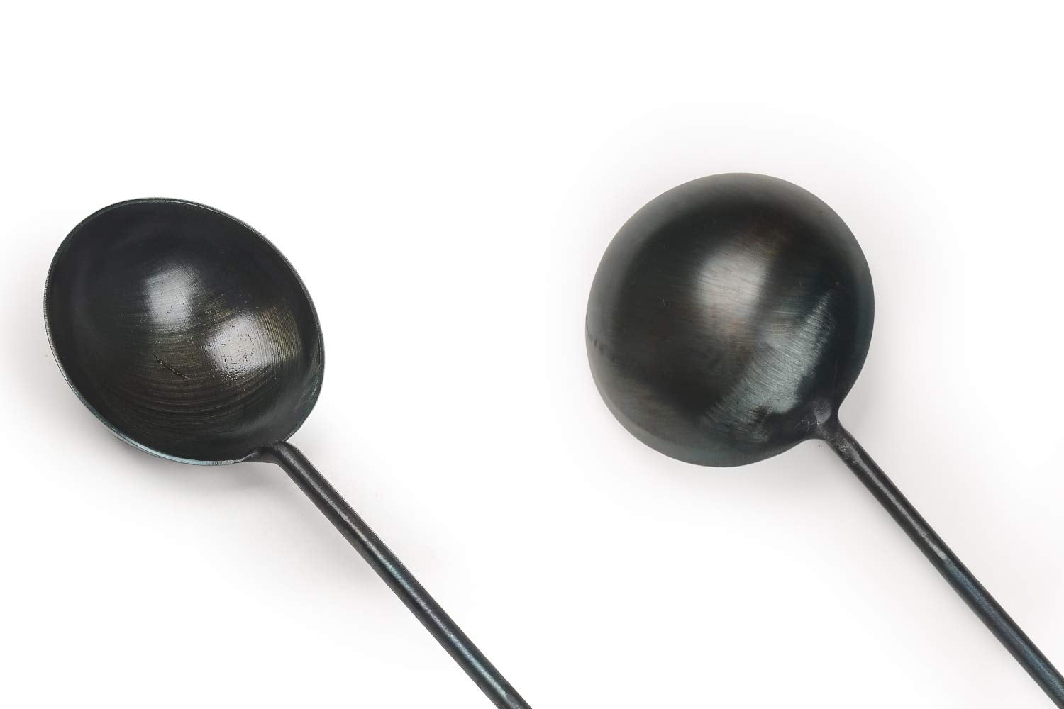 Zhensanhuan Chinese Traditional Handmade Iron Spatula & Ladle Wok Tool Set,Long Wok Utensils (Ladle And Spatula Set)