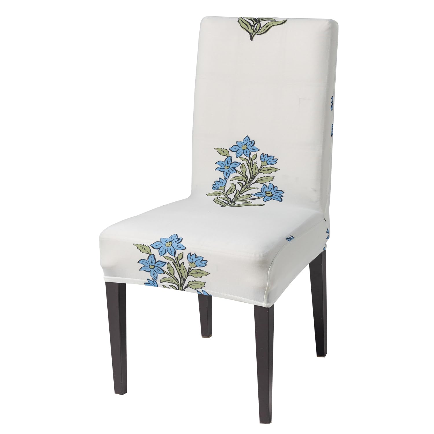 House Of Quirk Elastic Chair Cover Stretch Removable Washable Short Dining Chair Cover Protector Seat Slipcover (Pack Of 1, Beig