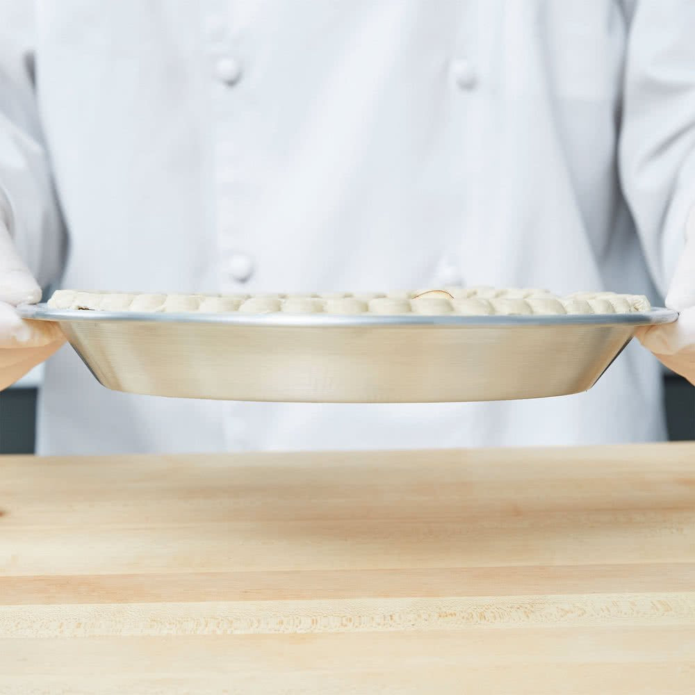 -Royal Industries Pie Pan, 11'' Inside Diameter, 1 1/4'' Deep, Aluminum, 21 Guage, Commercial Grade
