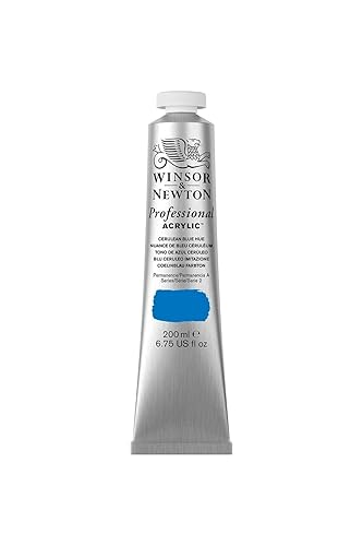 Winsor  Newton Professional Acrylic Color, 200Ml (675Oz) Tube, Cerulean Blue Hue