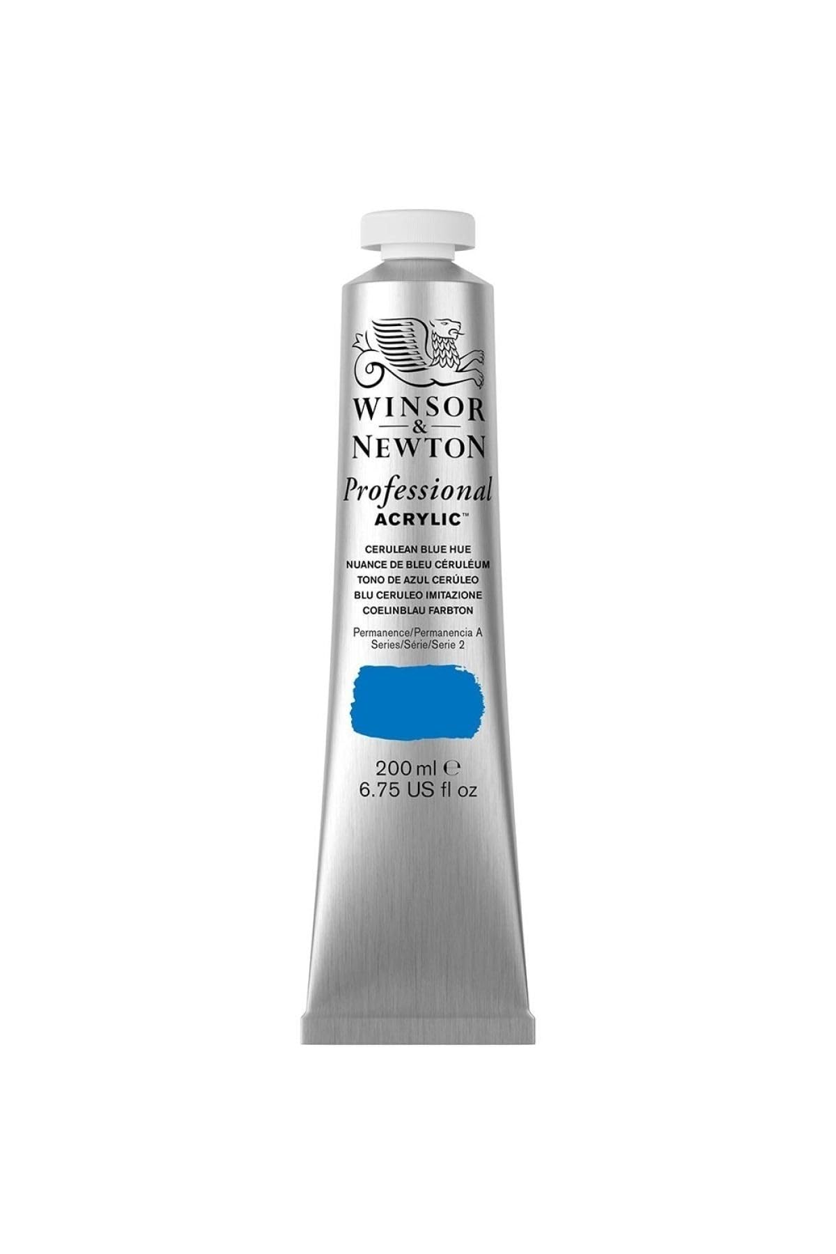 Winsor  Newton Professional Acrylic Color, 200Ml (675Oz) Tube, Cerulean Blue Hue