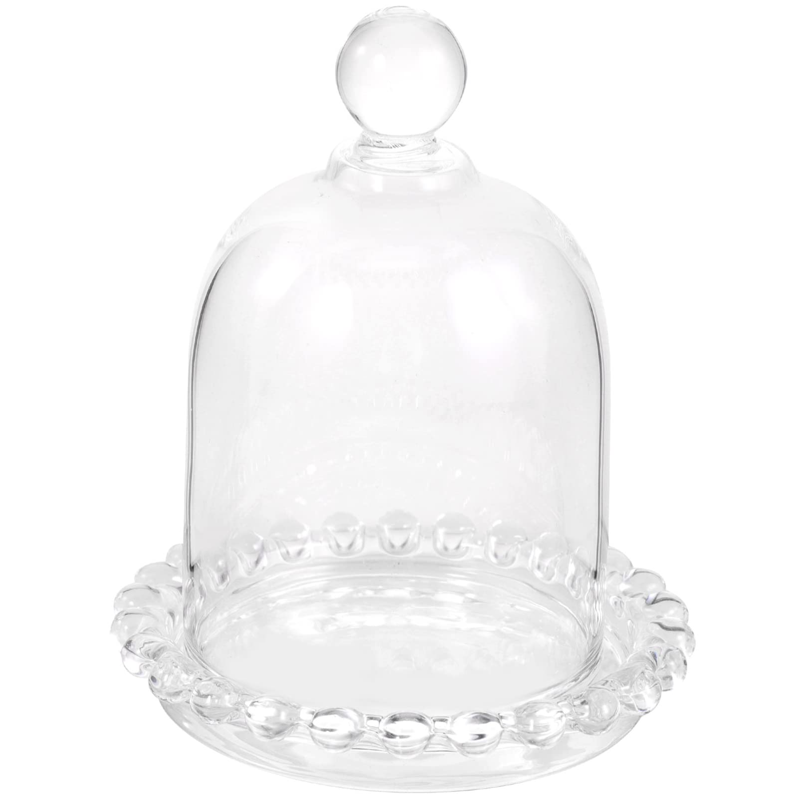 Operitacx Mini Cake Stand with Dome Cover: 3.93inch Mini Glass Dessert Stands - Cake Domes Cookie Display Cake Holder with Cover