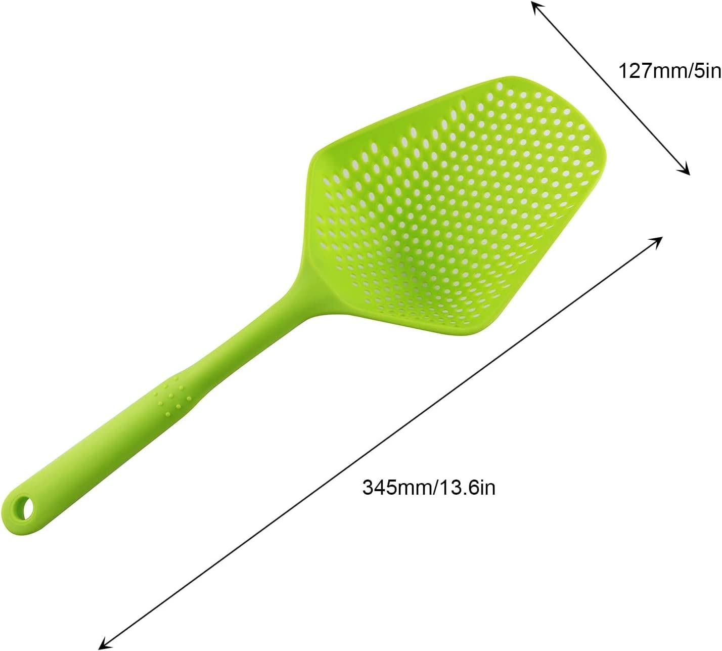 Kitchen Nylon Strainer Scoop Colander, Skimmer Spoon With Long Handle, Drain Shovel Strainers, Water Leaking Shovels Ice Shovel