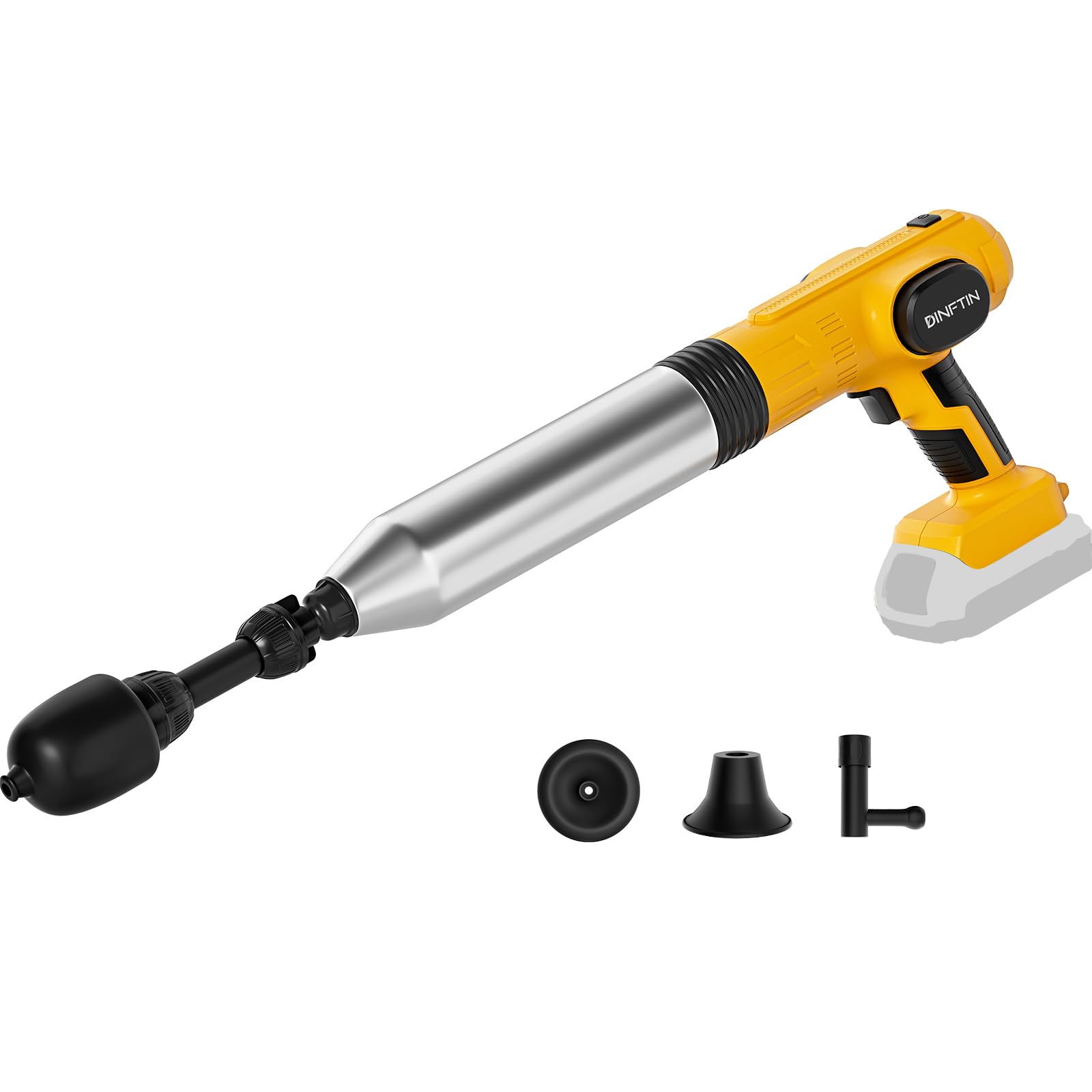 Electric Toilet Plunger Pro Compatible For Dewalt 20V Battery (Not Included) - Cordless Powerful High Pressure Unclogger, Drain