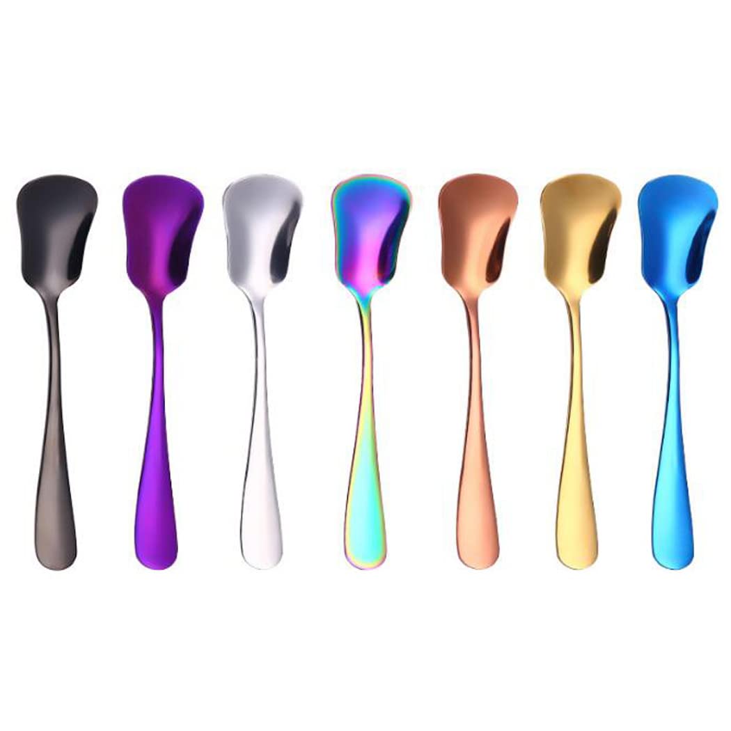 Hoshen 3Pcs Stainless Steel Ice Cream Scoop, 5.3 Inch Stainless Steel Tea Sugar Scoop, Espresso Stirring Scoop, Perfect For Cold