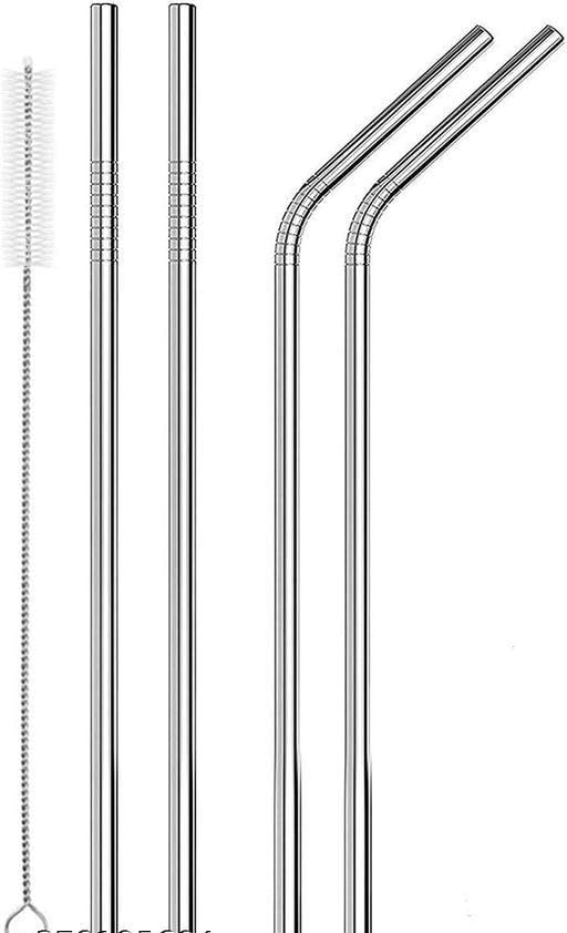 Metal Straws Stainless Steel Straws Drinking Straws Reusable  10.5 Ultra Long 4 + 1  W/Cleaning Brush For 20/30 Oz For Yeti R