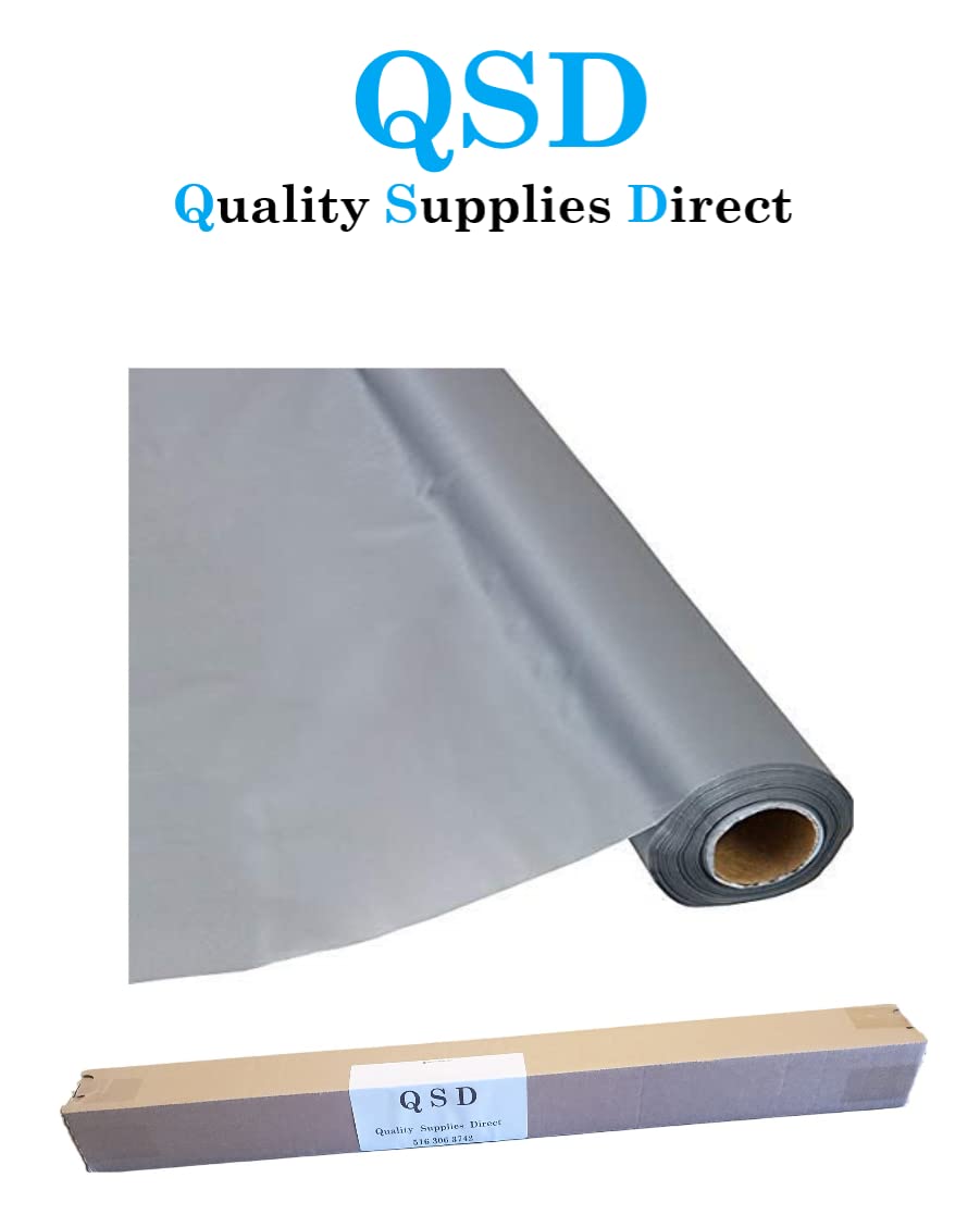 QSD Silver Grey Tablecloth Roll-300 Feet Long (26 Colors) - NO Folds or CREASES (Super Fast Set UP)