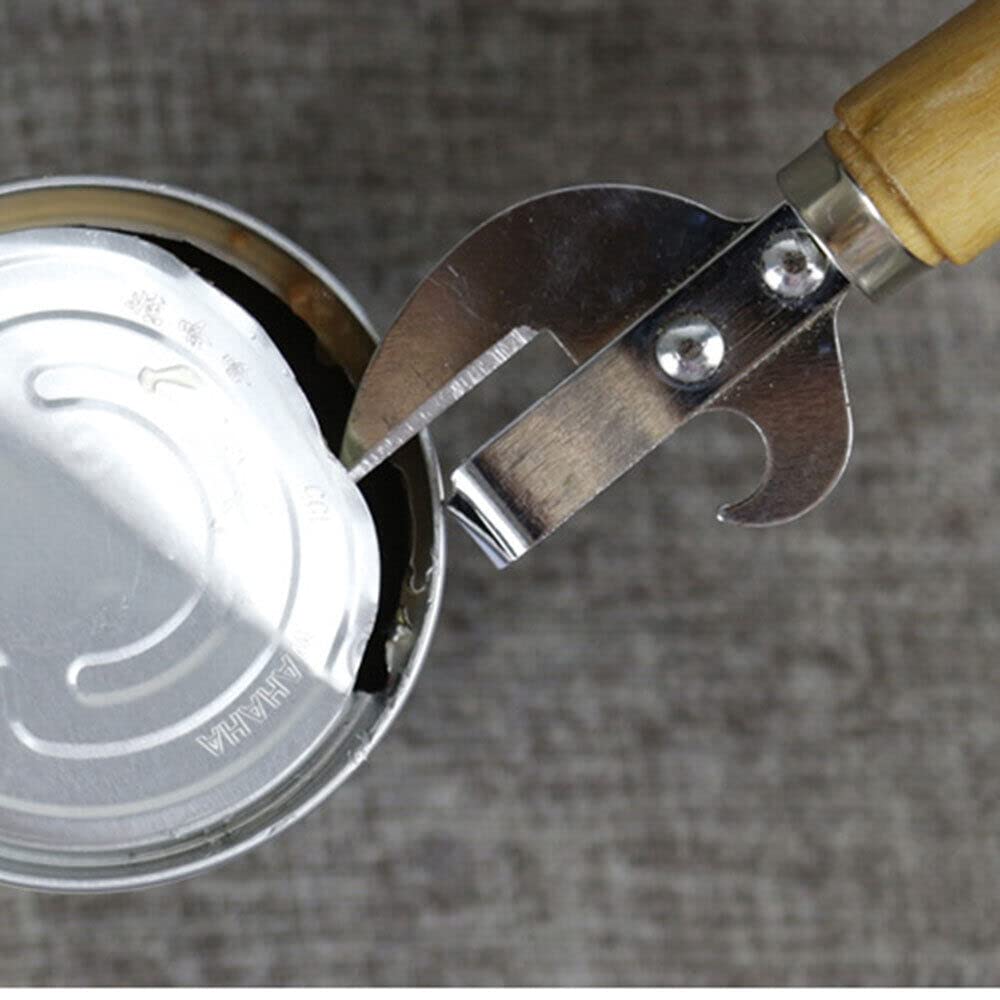 2Pcs Stainless Steel Traditional Old Fashion Stab Can & Tin Opener And Corkscrew