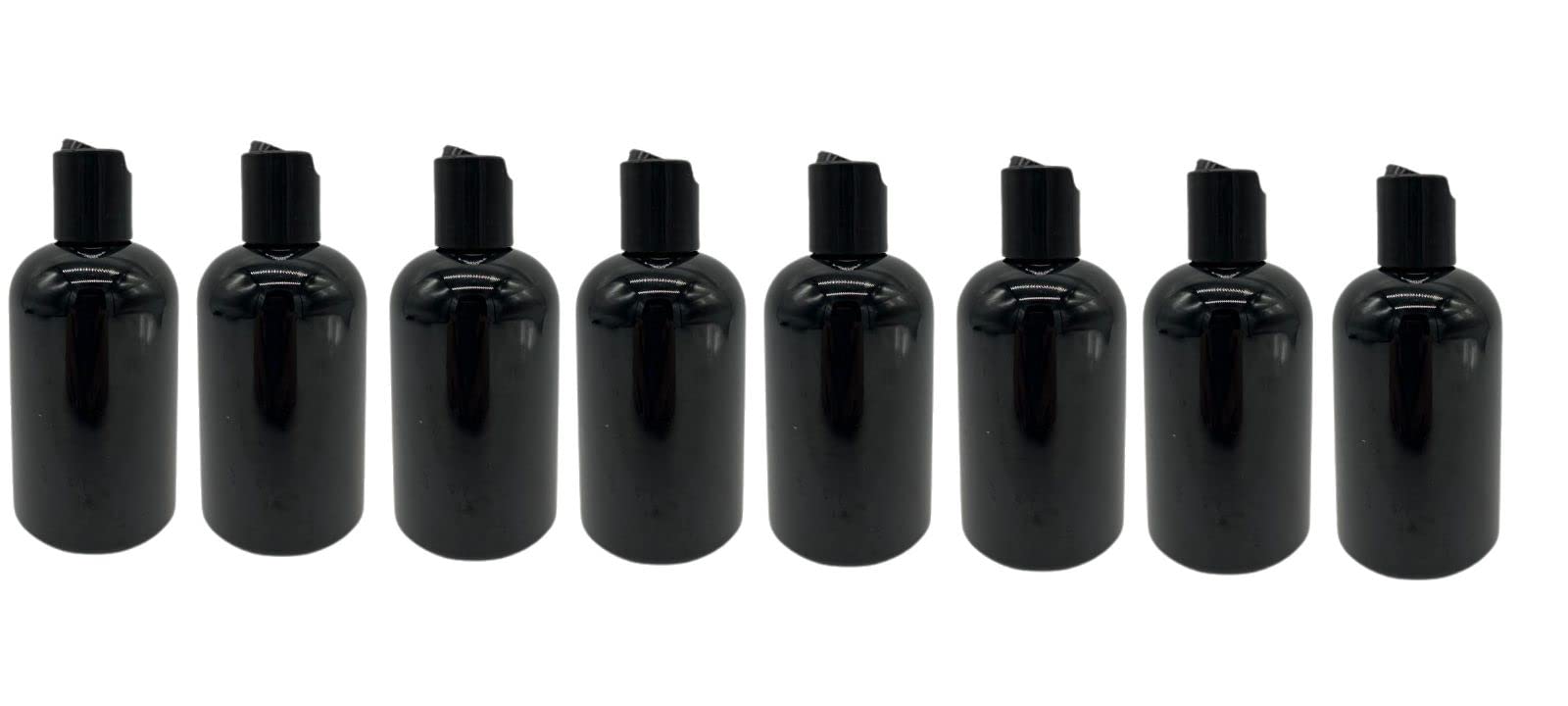 Natural Farms 4 oz Black Boston BPA FREE Bottles  8 Pack Empty Refillable Containers  Essential Oils  Aromatherapy | Smooth B