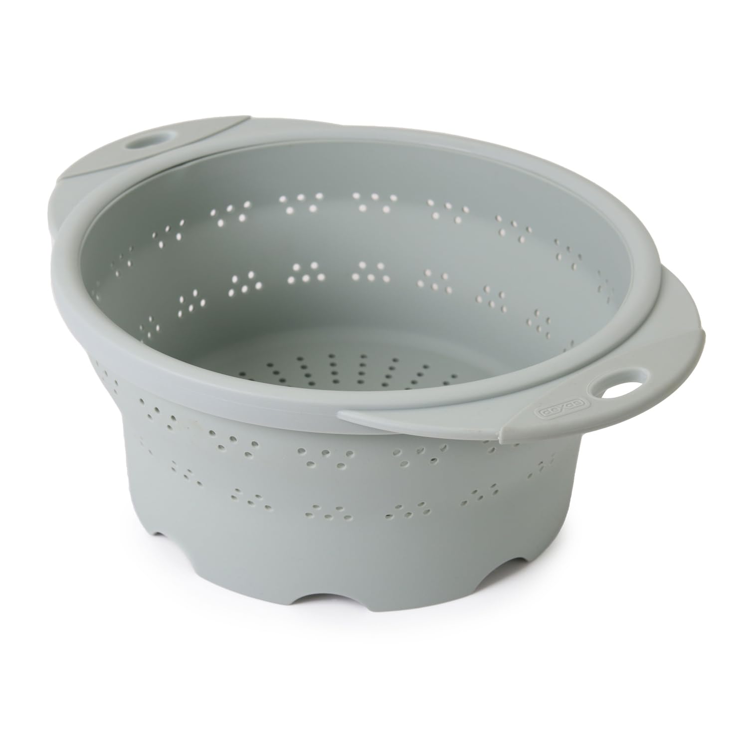 Dexas 10 Collapsible Silicone Colander in Sage, Kitchen Strainer with Handles, 15.1 Cup Capacity | BPA-Free, Heat-Resistant, Spa