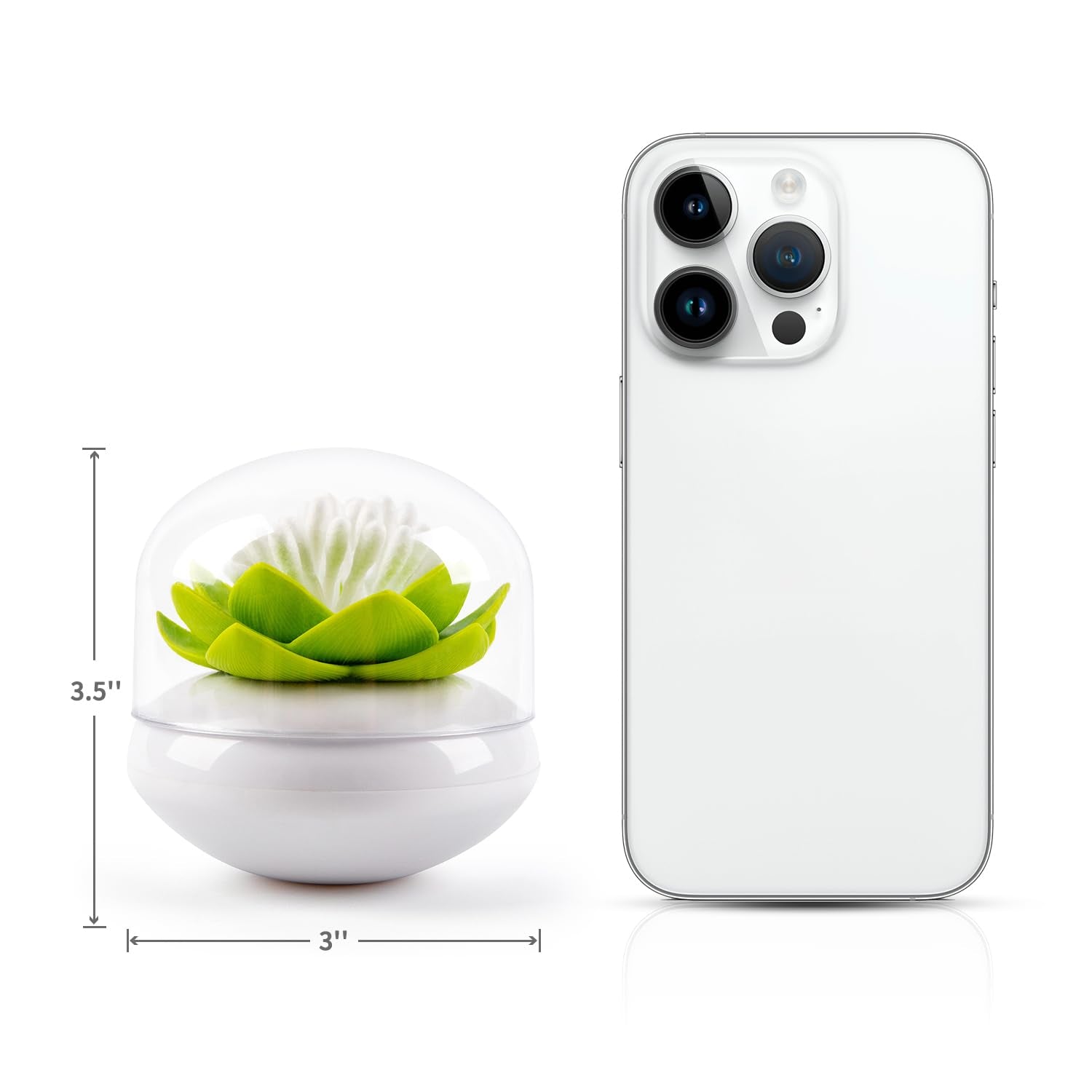 Bloss Cotton Swab Holder Q-Tips Holder Lotus Toothpick Holder Small Toothpick Case Toothpicks Organizer Bathroom Vanity Canister