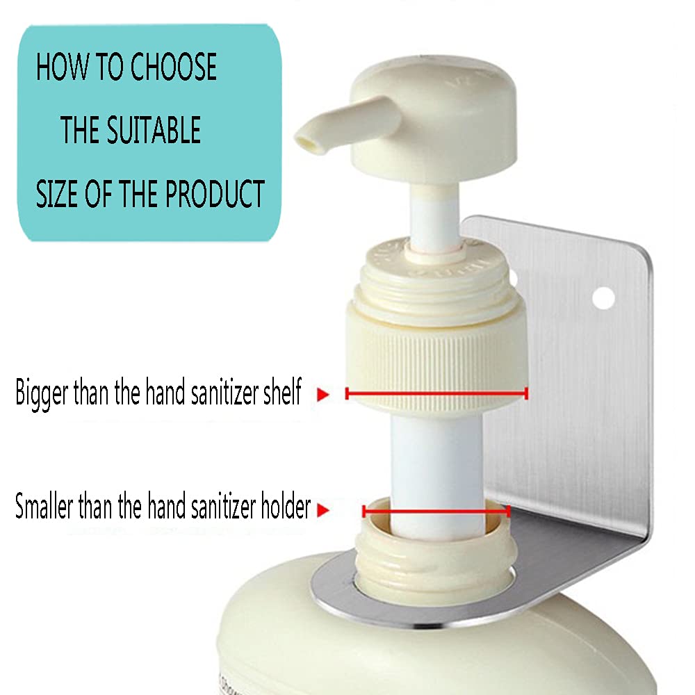 Bijun Soap Bottle Dispenser Holder,Wall Mounted Pump Hand Stand Hanging Jar Hanger Rack Shampoo Standing Shelf Storage Holder Lo