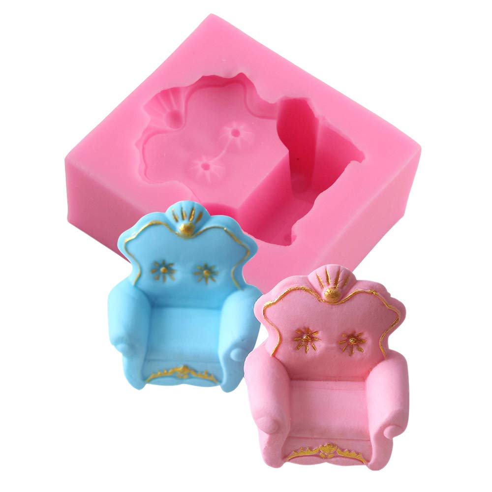 3D Sofa Chair Silicone Mold European Style Furniture Cake Decorating Molds Fondant Cake Mould Chocolate Candy Gum Paste Soap Mou