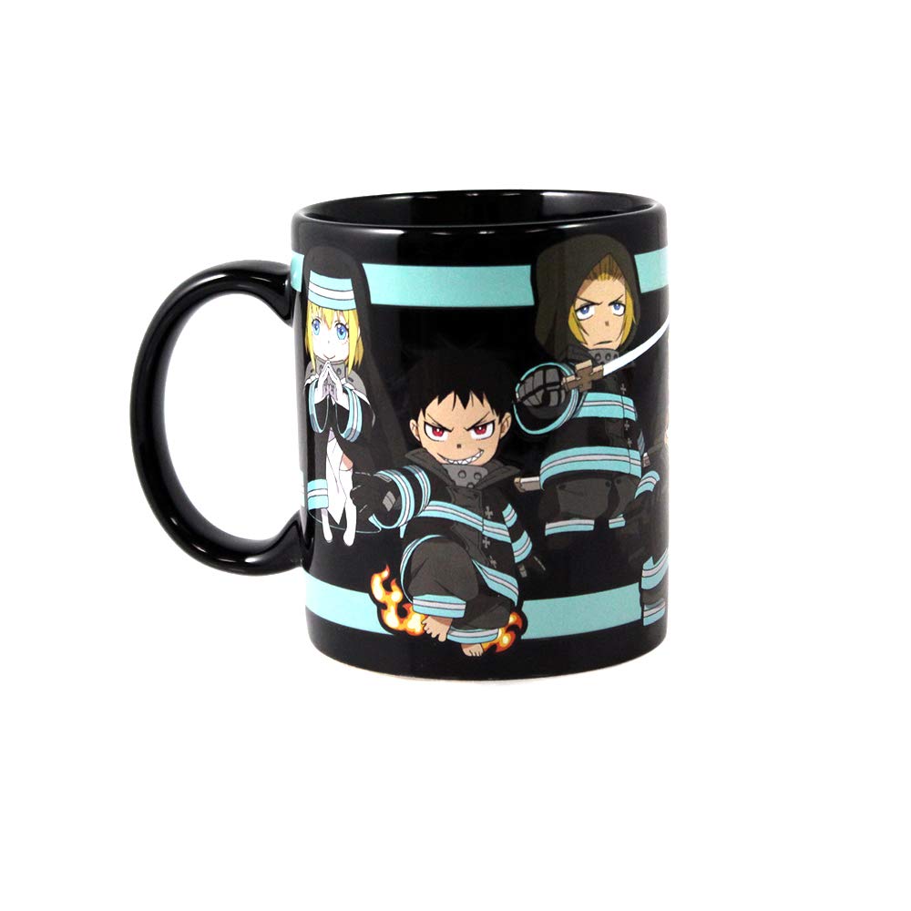 Stunned Mind Fire Force Fire Company 8 Glow in the Dark 11 oz Coffee Mug - Knights of the Ashen Flame Beware, Shinra & Friends U