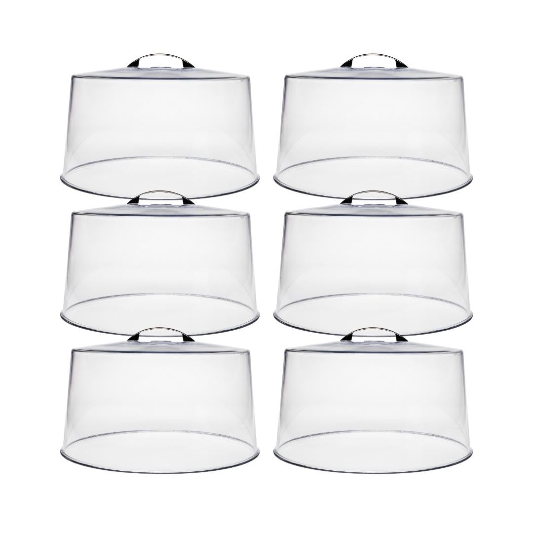 Carlisle Foodservice Products Cake Cover Round Cover For Catering, Kitchen, Restaurant, Plastic, 12 Inches, Clear