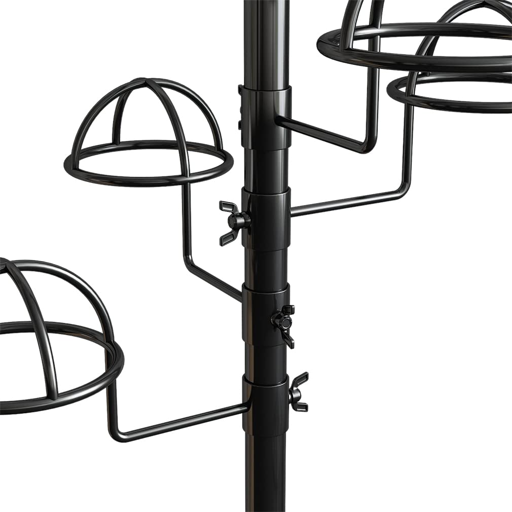 Thick Forest Hat Rack With 15 Circular Hooks, Floor Hat Stand Freestanding Hat Rack Stand, Adjustable Hat Display Stand Suitable