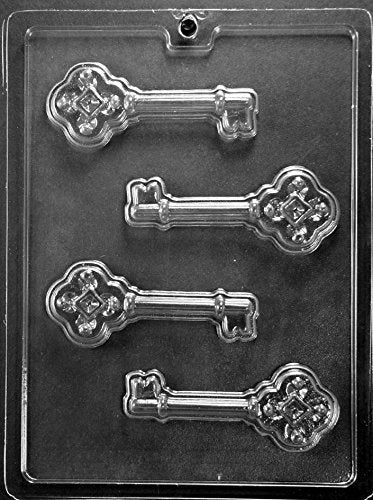 Grandmama'S Goodies M222 Skeleton Key Chocolate Candy Soap Mold With Exclusive Molding Instructions