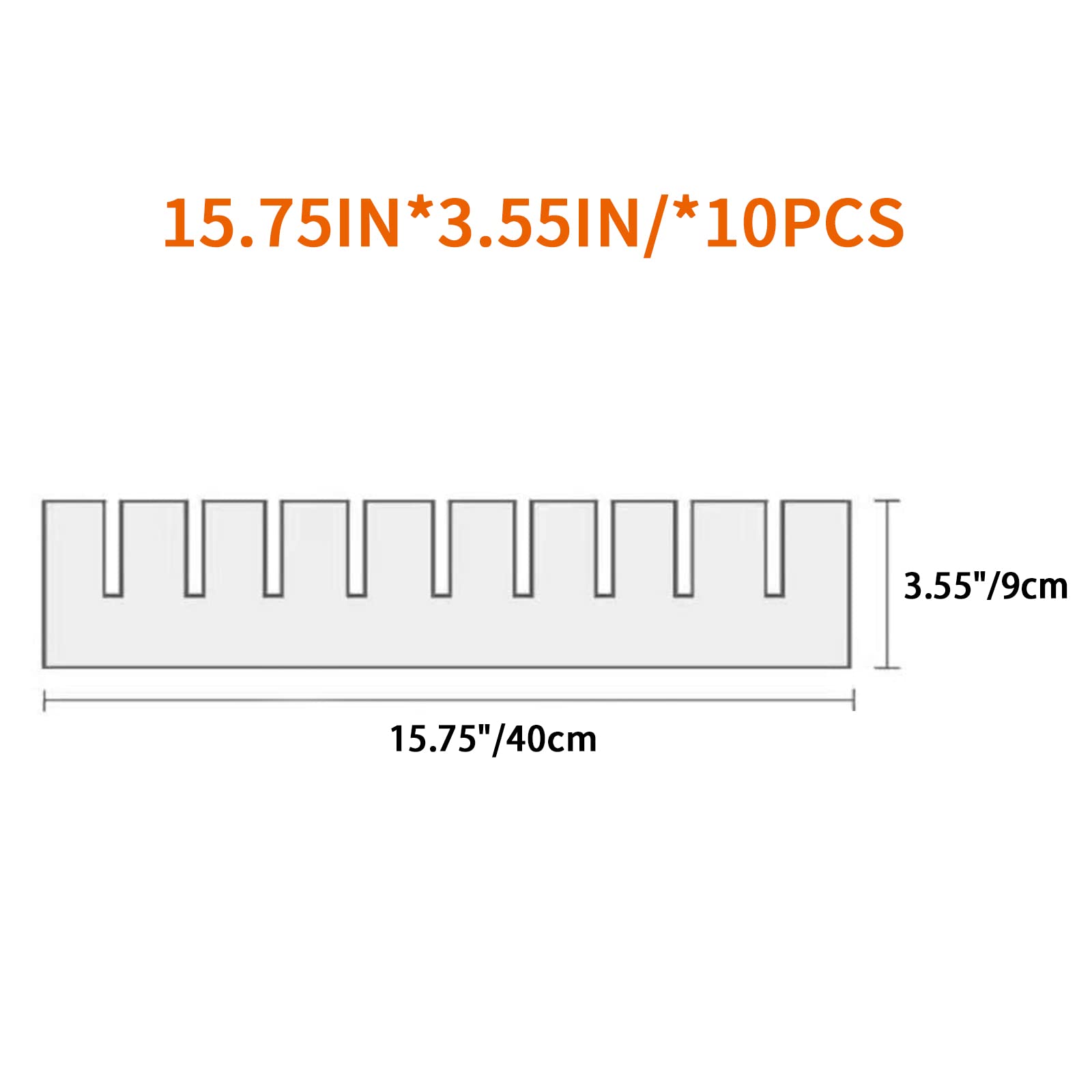 KNNRIIM 10Pcs Drawer Dividers, 15.75'' x 3.55'', Thick, DIY Organizer Separator, Large Adjustable Dresser Drawer Organizer for C