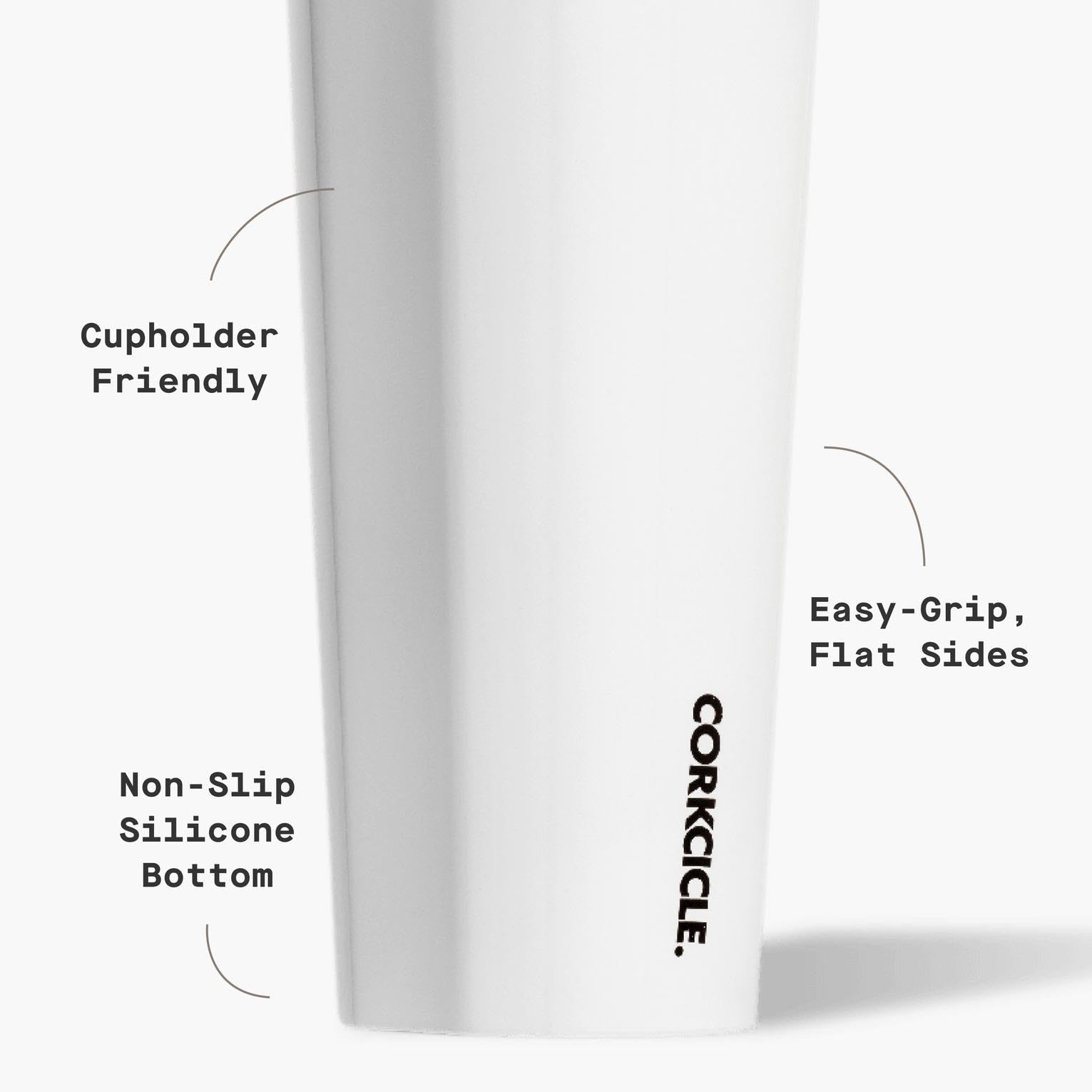 Corkcicle Classic Tumbler - Keeps Drinks Hot for 3 Hours - Triple-Insulated Stainless Steel - Cupholder Friendly - Holiday Mug G