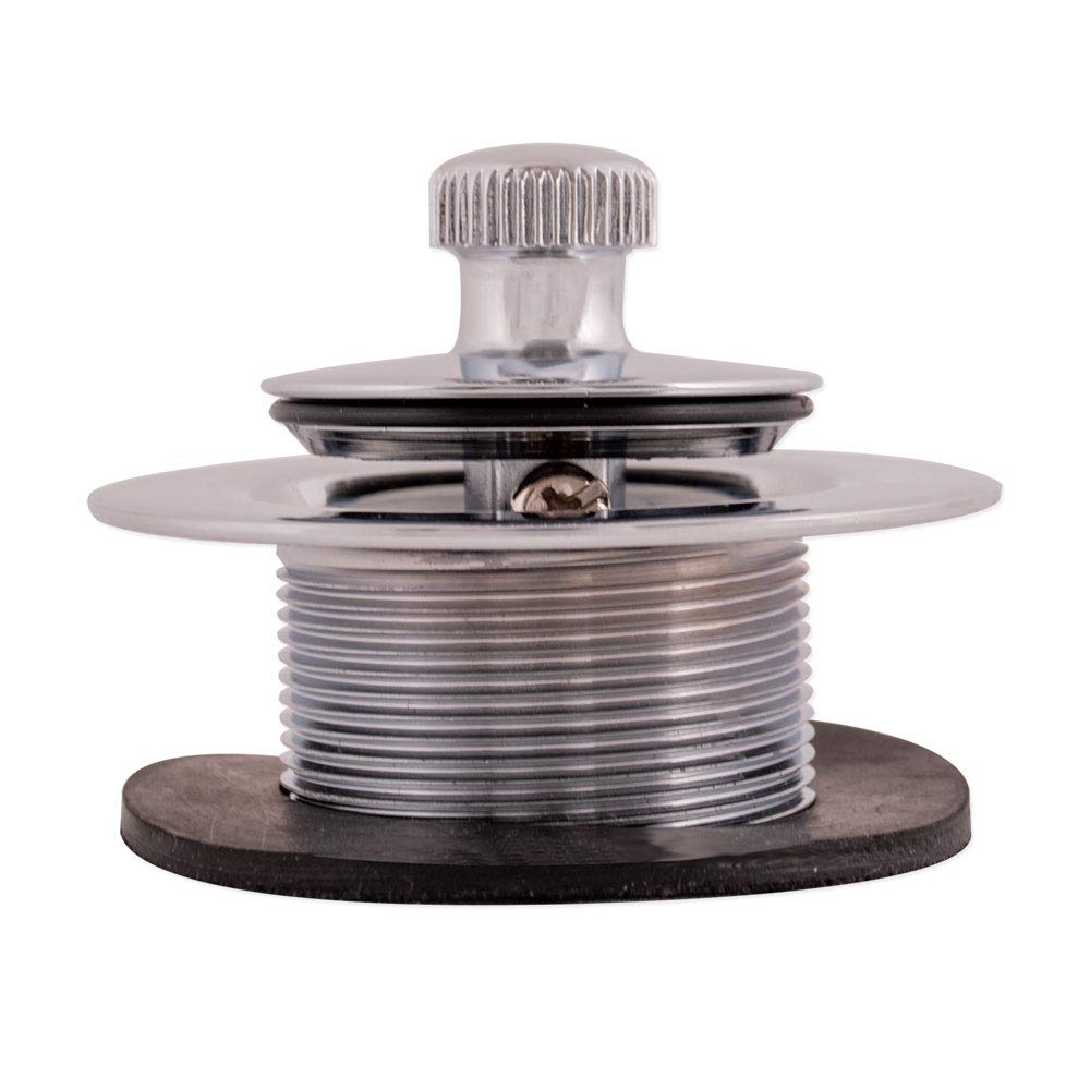 Eastman Lift-N-Turn Bathtub Drain Assembly Kit With Strainer And Stopper, 1-3/8 Inch X 16 Fine Thread, Chrome Plated, 35231
