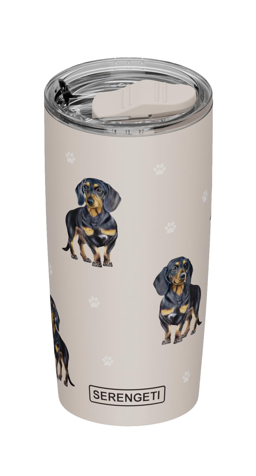 Serengeti Dachshund 20 Oz. Stainless Steel, Vacuum Insulated Tumbler With Spill Proof Lid - 3D Print - Insulated Travel Mug For
