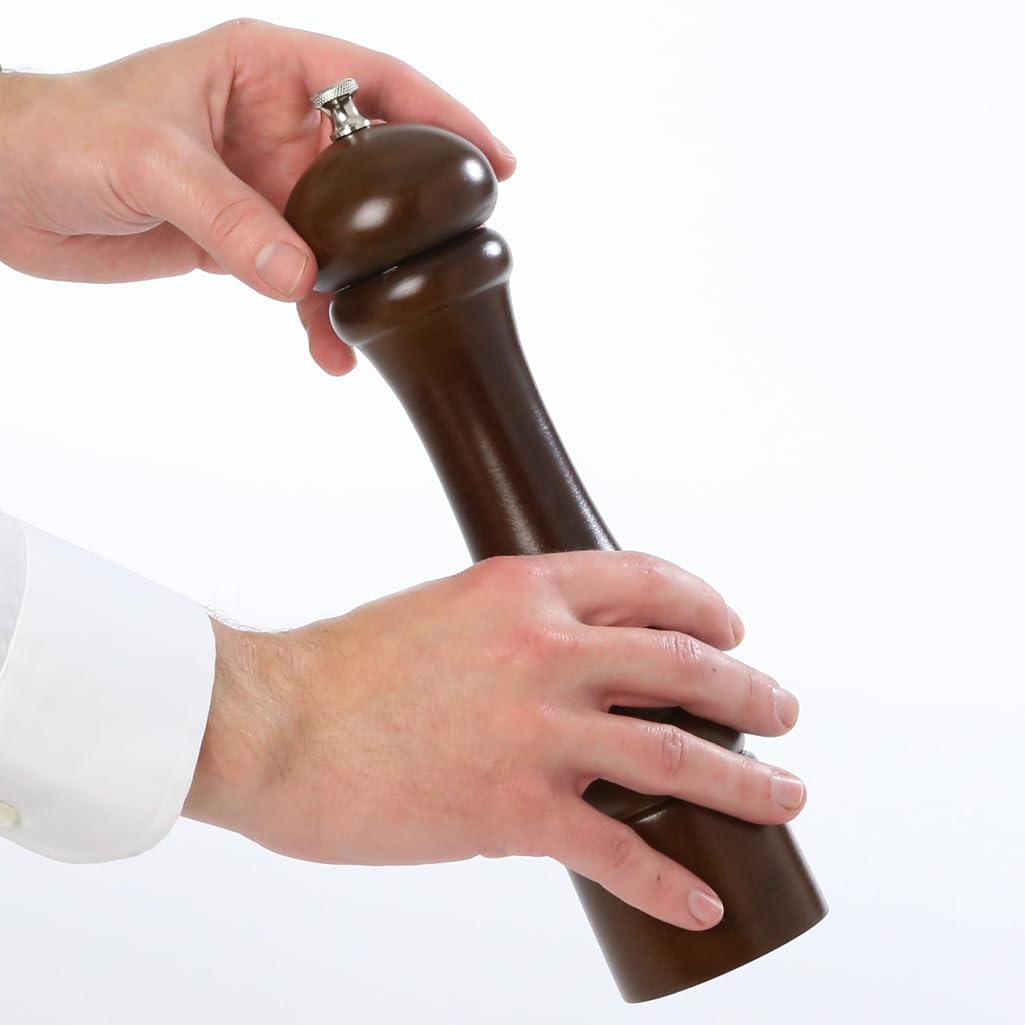 Chef Specialties 10 Inch Imperial Pepper Mill And Salt Shaker Set - Walnut - Made In Usa