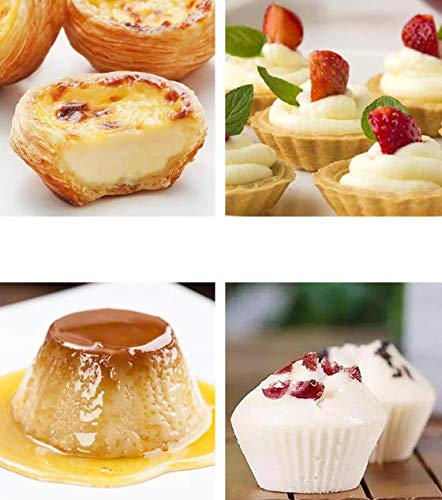 Aeyistry 10 Pcs Stainless Steel Mini Tart/Pie Pans Reusable Tartlet Cupcake Baking Mold For Pies, Quiche Bakeware, Cheese Cakes,