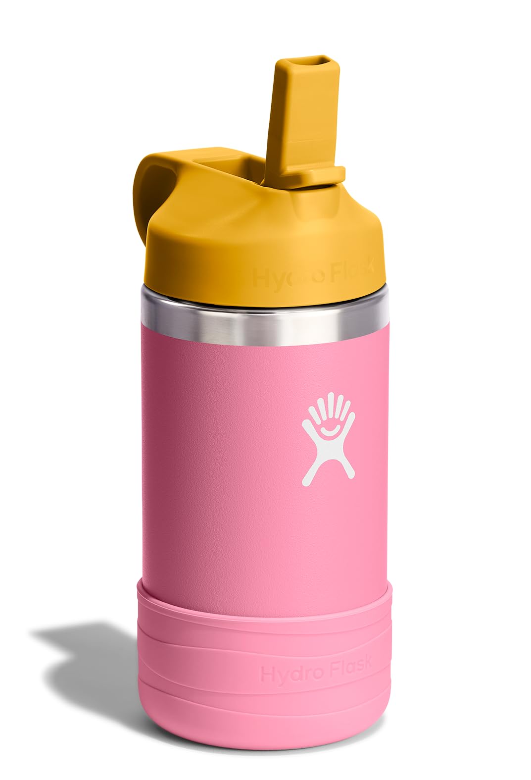 Hydro Flask Kids Water Bottle for School - Stainless Steel and Insulated with Straw Cap - 12 Oz Dahlia