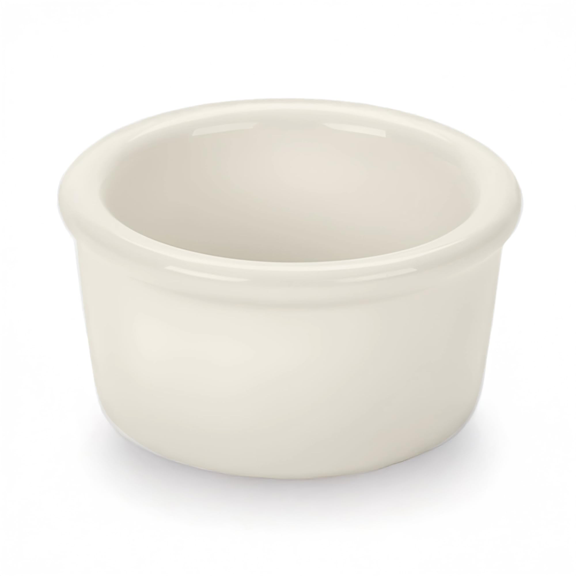 Tuxton China Bex-035 Ramekin, 3-1/2 Oz., 3-1/4'' Dia. X 1-5/8''H, Microwave & Dishwasher Safe, Oven Proof, Fully Vitrified, Lead