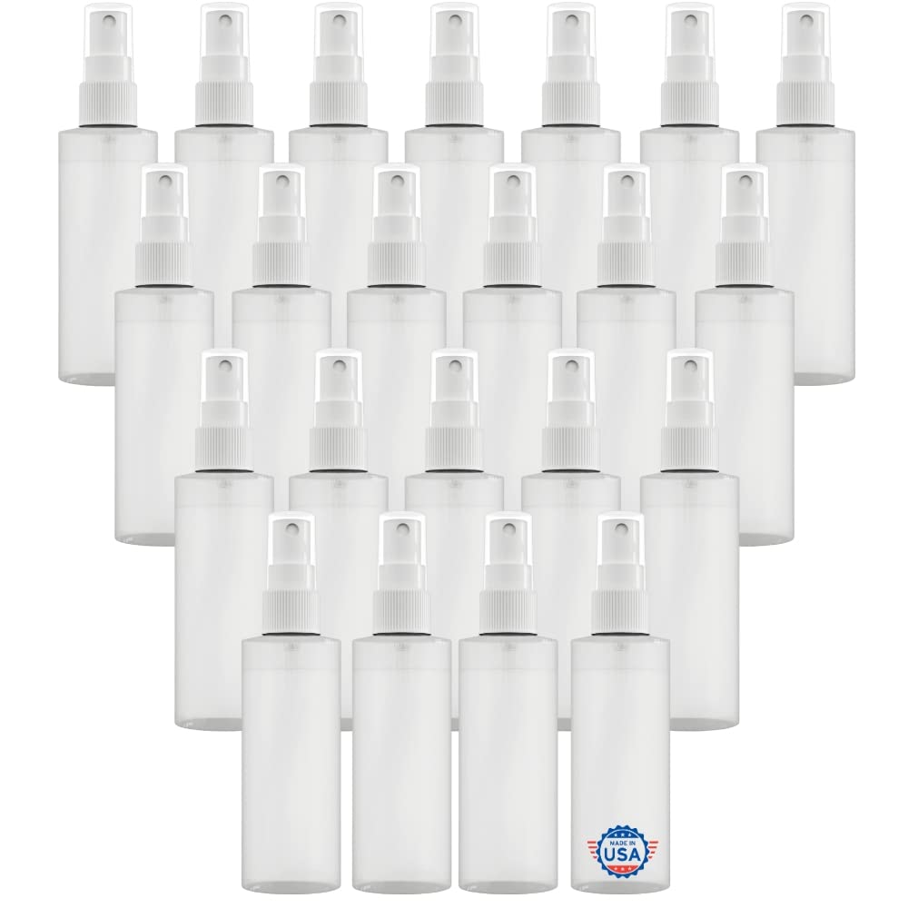 ?Made In USA?Plastic Spray Bottle Fine Mist 4 Oz (120ml) - Refillable, Reusable, Portable Sprayer, Travel Size, Leak Proof for H