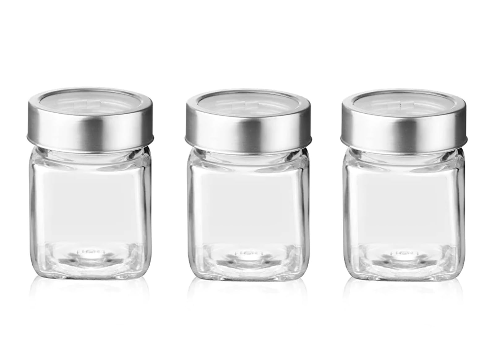 Homies Cube Storage Glass Jars, 180 Ml Each, Transparent| Bpa Free | Storage Jar | Kitchen Organizer | Modular | Multipurpose Ja
