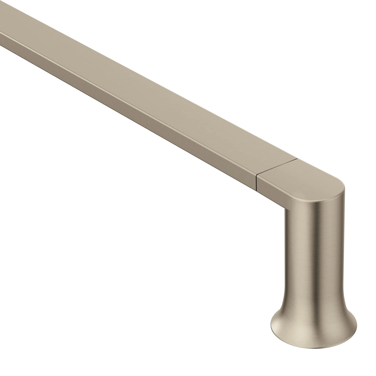 Moen Genta Lx Brushed Nickel Modern 24-Inch Single Wall Mounted Towel Bar For Kitchen Or Bathroom, Bh3824Bn