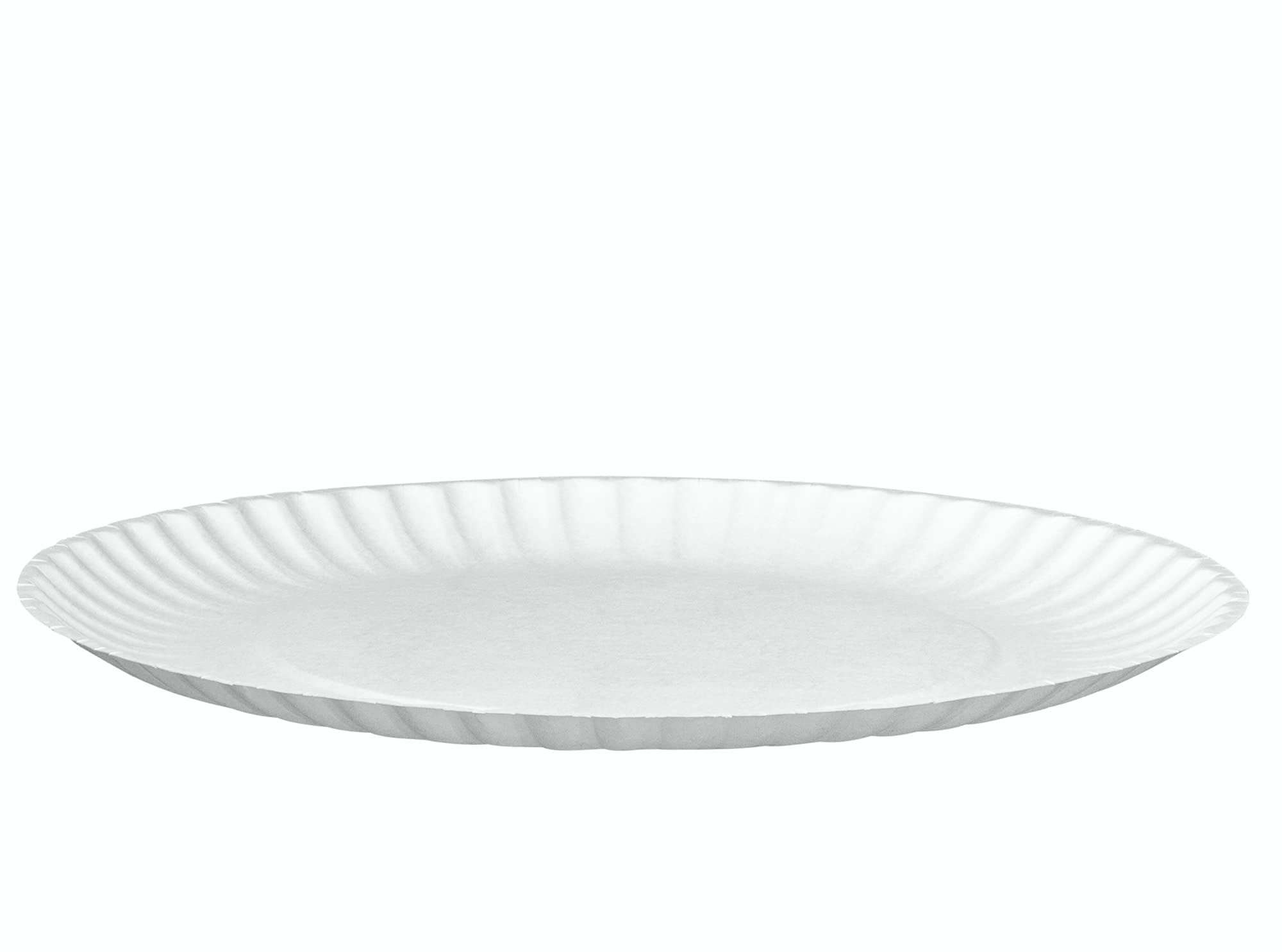 Comfy Package [9 Inch - 200 Count Disposable Uncoated Paper Plates - White