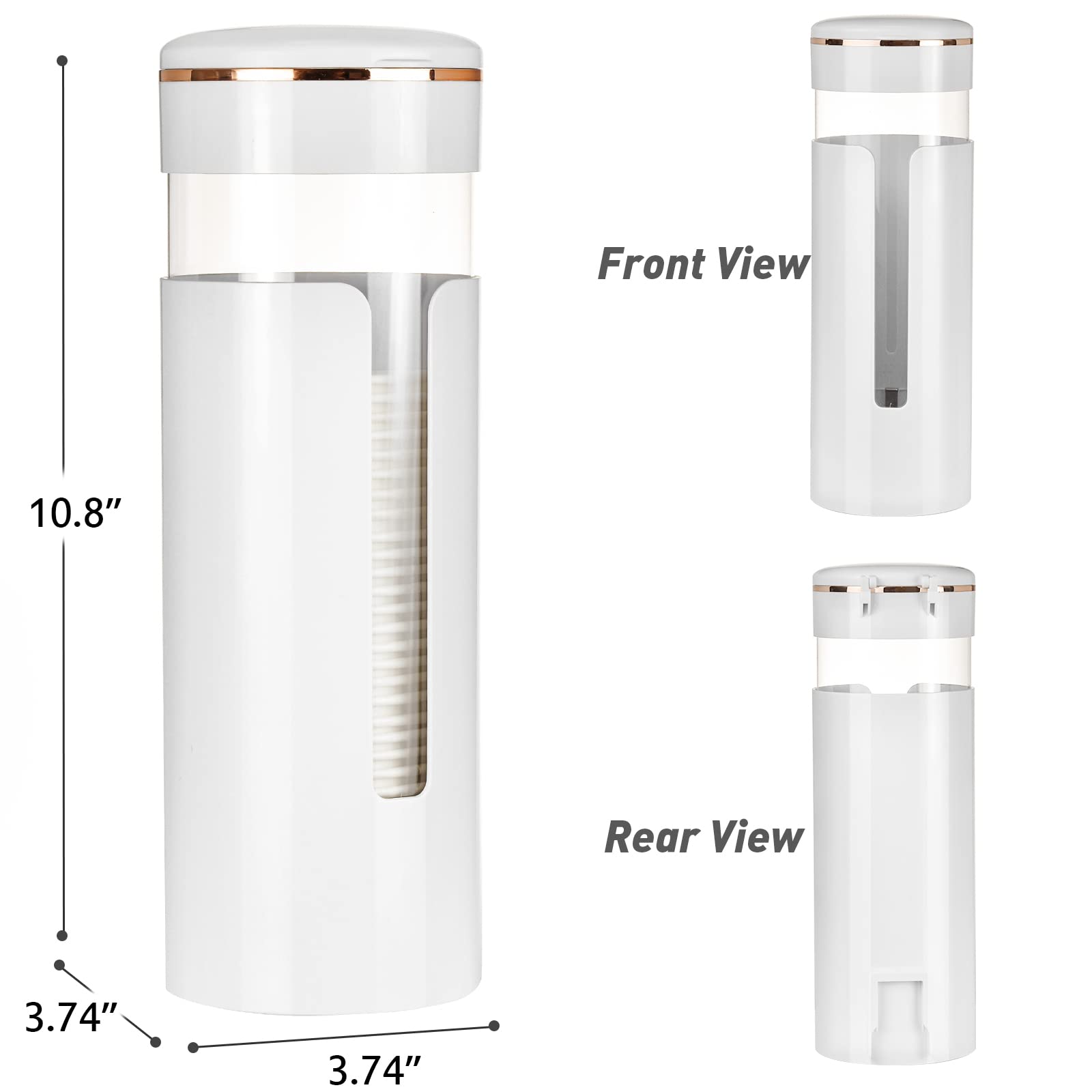 Cup Dispenser, Upgraded Wall Mounted Mouthwash Cup Dispenser, Pull Type Water Cooler Cup Holder Fit 4Oz-7Oz Disposable Cups For