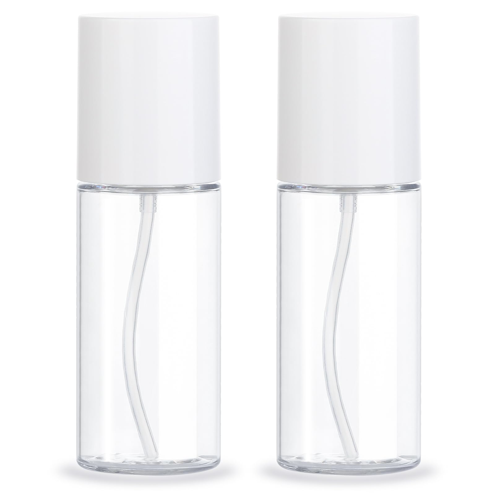 KREMORV Travel Pump Bottle 2pcs Cosmetic Pump Container Refillable Clear Lotion Bottles for Cream and Pure Essential Oils to Tra