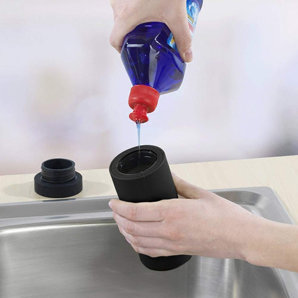 Refillabledish Washing Liquid Dispenser, Silicone Divided Bottle Easy Squeeze Soap Dispenser Hand Soap Bottle Essential Oil Loti
