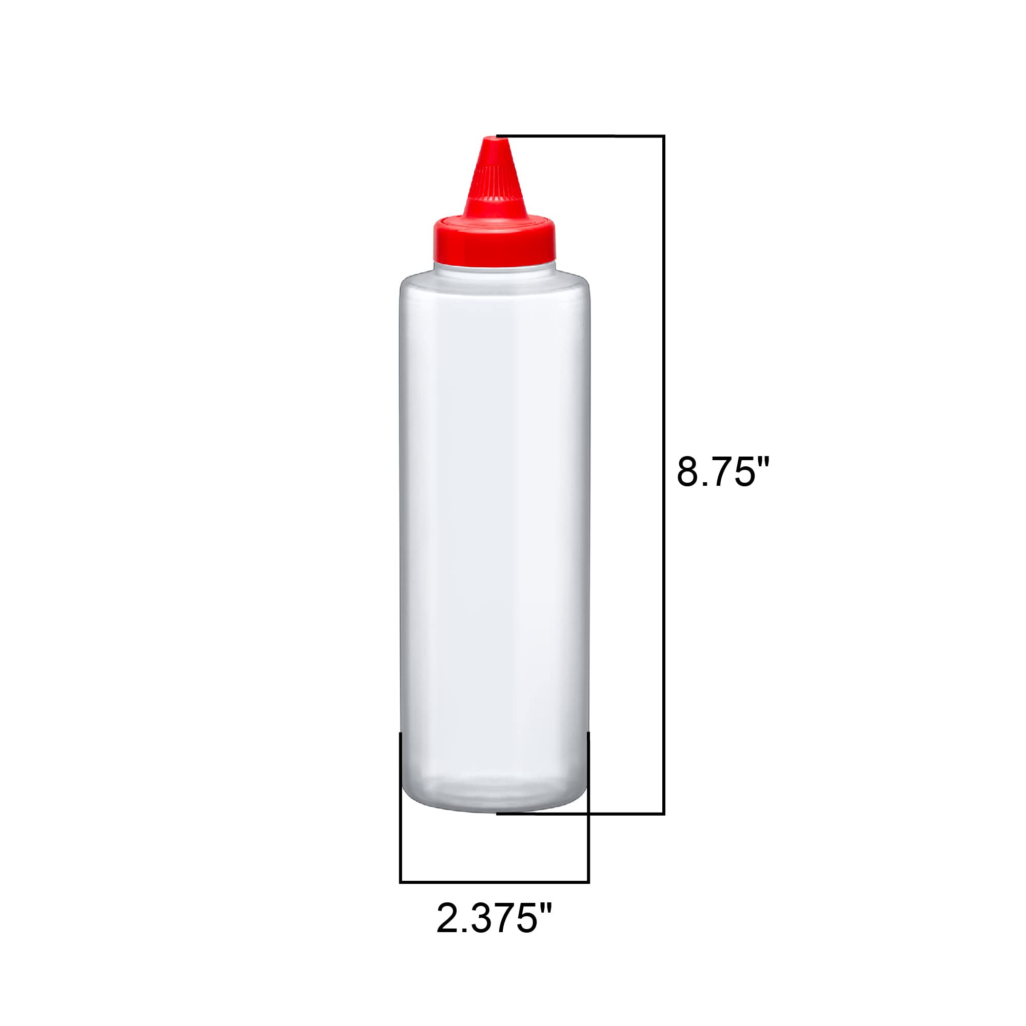 Amazing Abby - 16-Ounce Plastic Squeeze Bottles (Set Of 6), Reusable Condiment Bottles, Bfa-Free, Dishwasher-Safe, Perfect For K