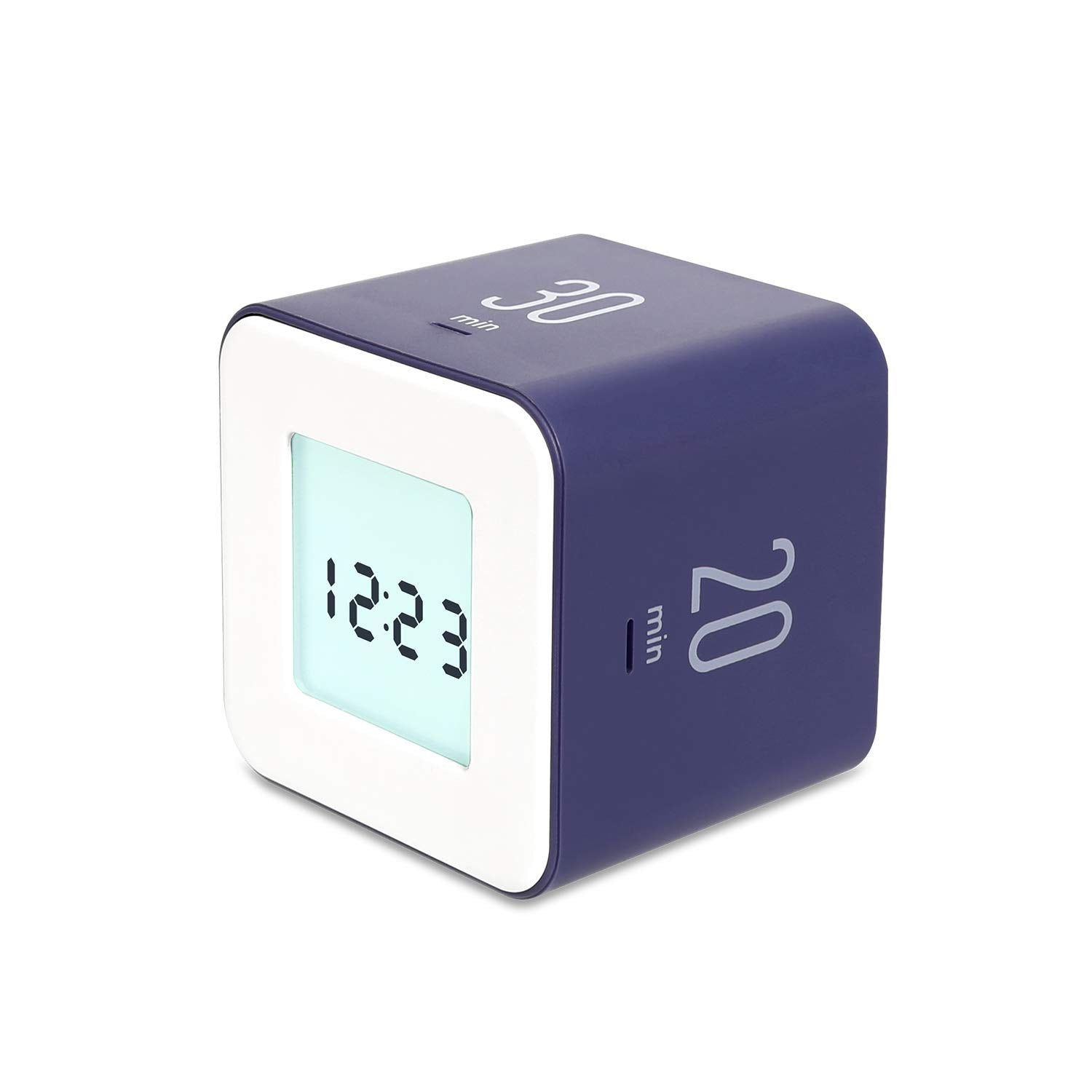 mooas Multi Cube Timer/Rotating Flip Clock Timer (Violet), Simple Operation, Digital Clock & ADHD Block Time Timers Management f