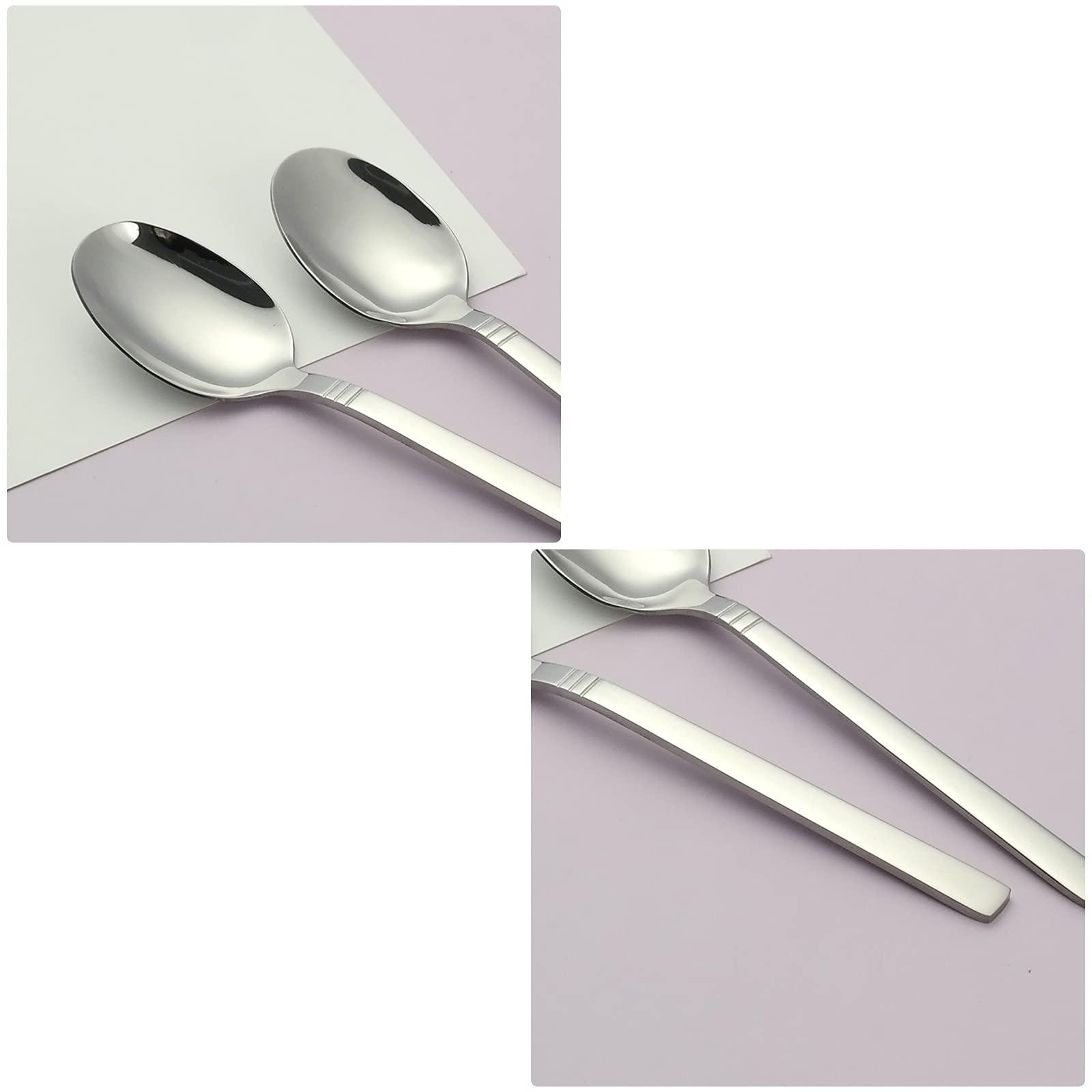 Morcte Stainless Steel Dessert Spoons, 12-Piece Teaspoon