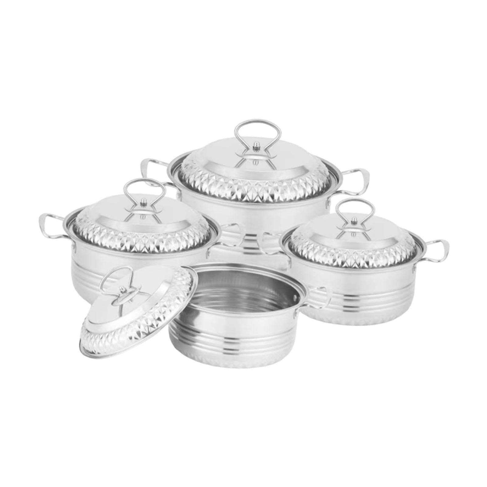 Zoomella 4 Pieces Cookware Stainless Steel Accessory Gifts Saucepan For Sauce Noodles Style B|Home & Garden|Home & Garden