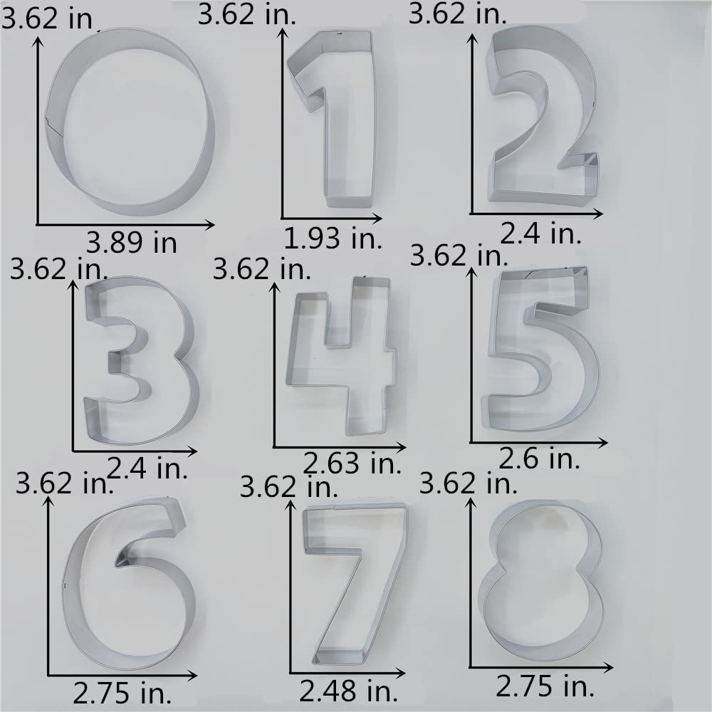 Liliao Number 5 Cookie Fondant Biscuit Cutter For Birthday/Anniversary/Special Day - 2.6 X 3.6 Inches - Stainless Steel