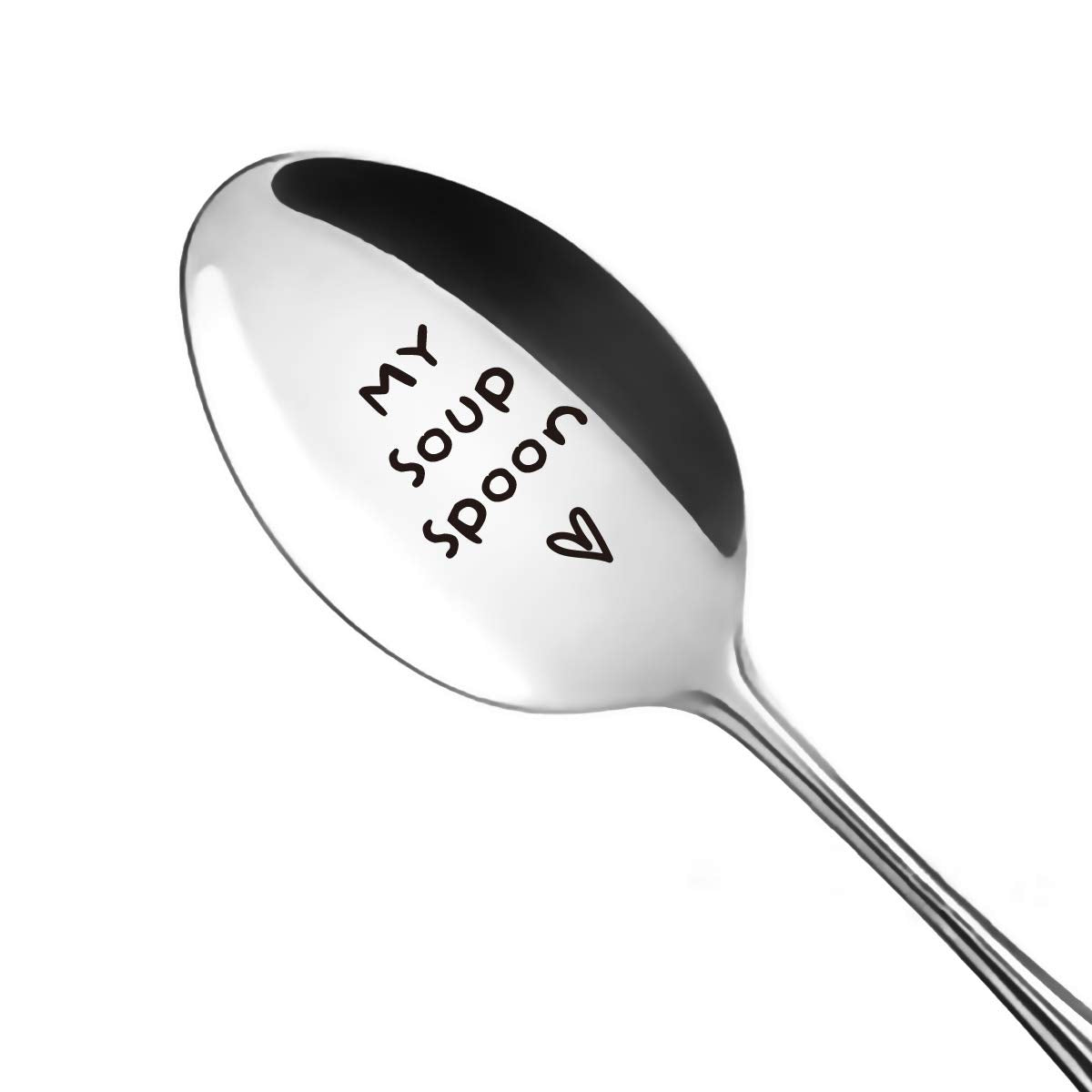 My Soup Spoon Engraved Stainless Steel For Women Men - Soup Lover Gift For Dad Papa Mom Nana Daughter Son Friends - Perfect Gift