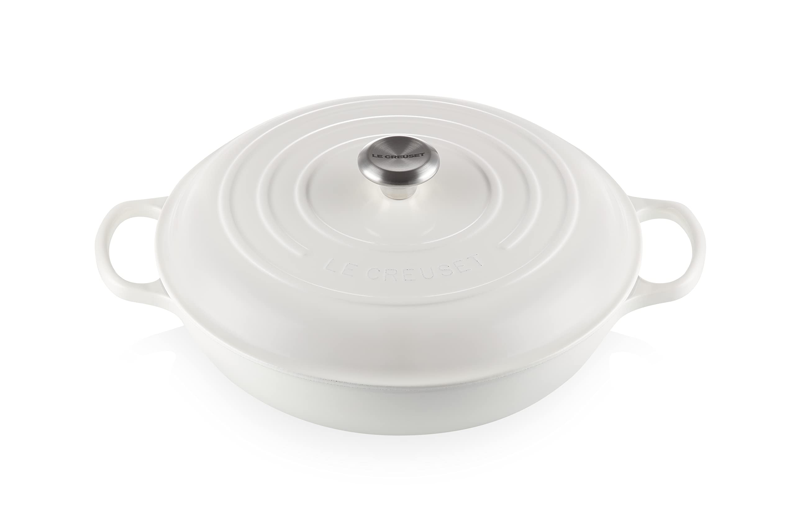 Le Creuset Enameled Cast Iron Signature Braiser, 5 Qt. , White